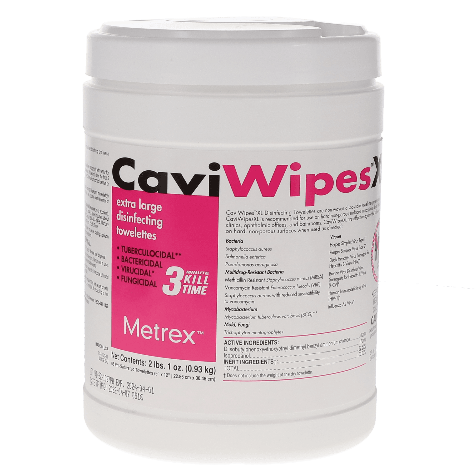 Metrex CaviWipes XL Disposable Surface Disinfectant Towelettes, 66/Can thumbnail 5