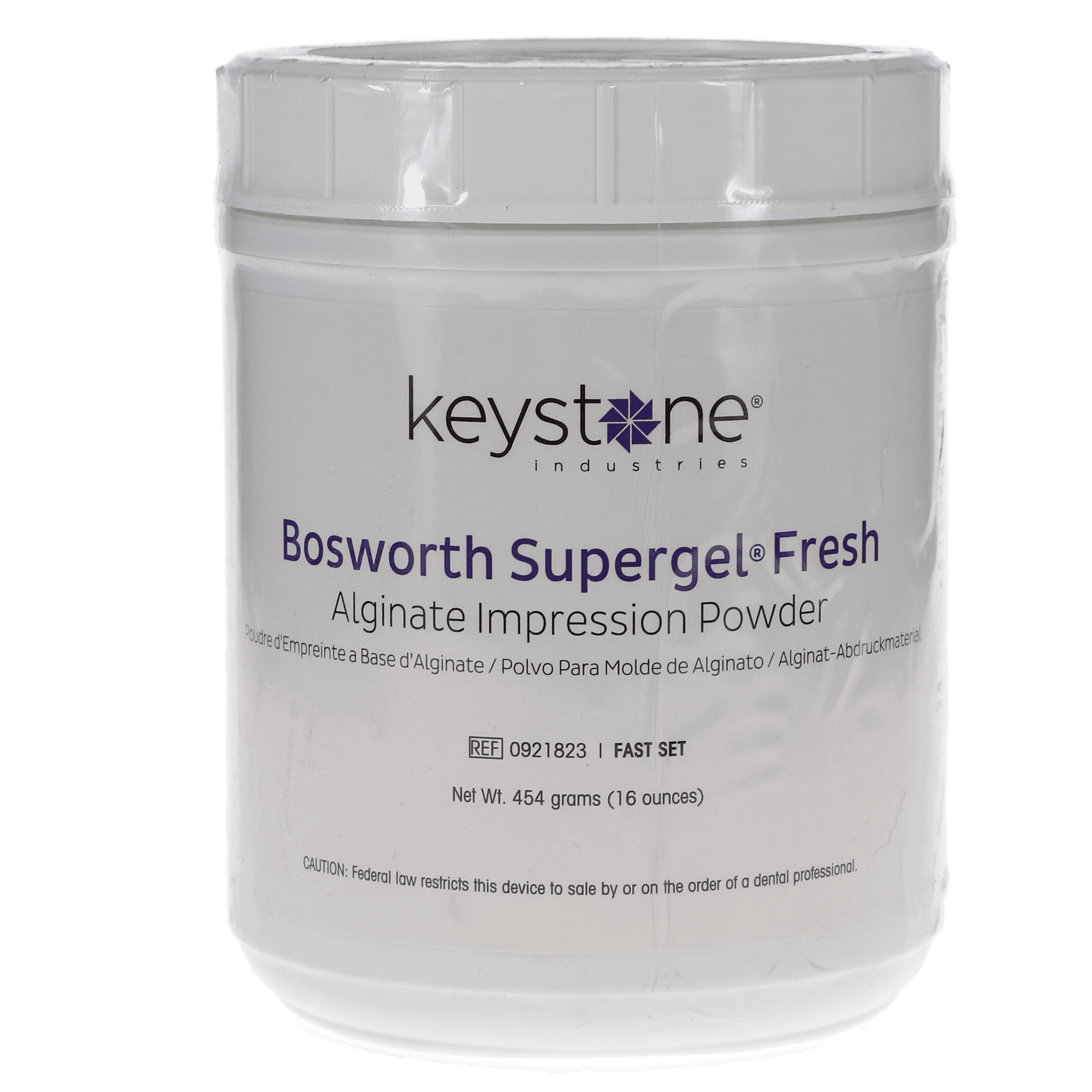 Keystone Supergel Fresh Alginate Impression Material, Fast Set, Canister, 1 lb, Berry Cherry, 1/Pk, 921823 - Supergel Fresh Alginate Impression Material, Fast Set, Canister, 1 lb, Berry Cherry, 1/Pk, 921823 - Image 1