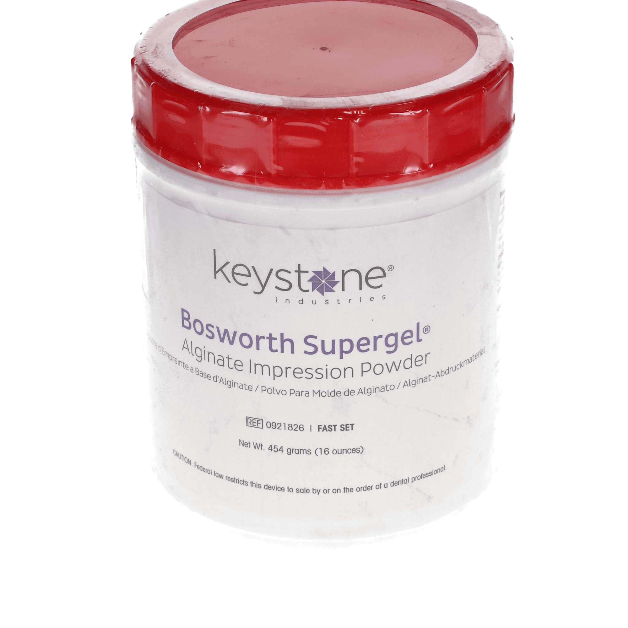Keystone Supergel Alginate Impression Material, Fast Set, Can, 1 lb, 1/Pk, 921826 - Supergel Fast Set Can 1Lb - Image 1