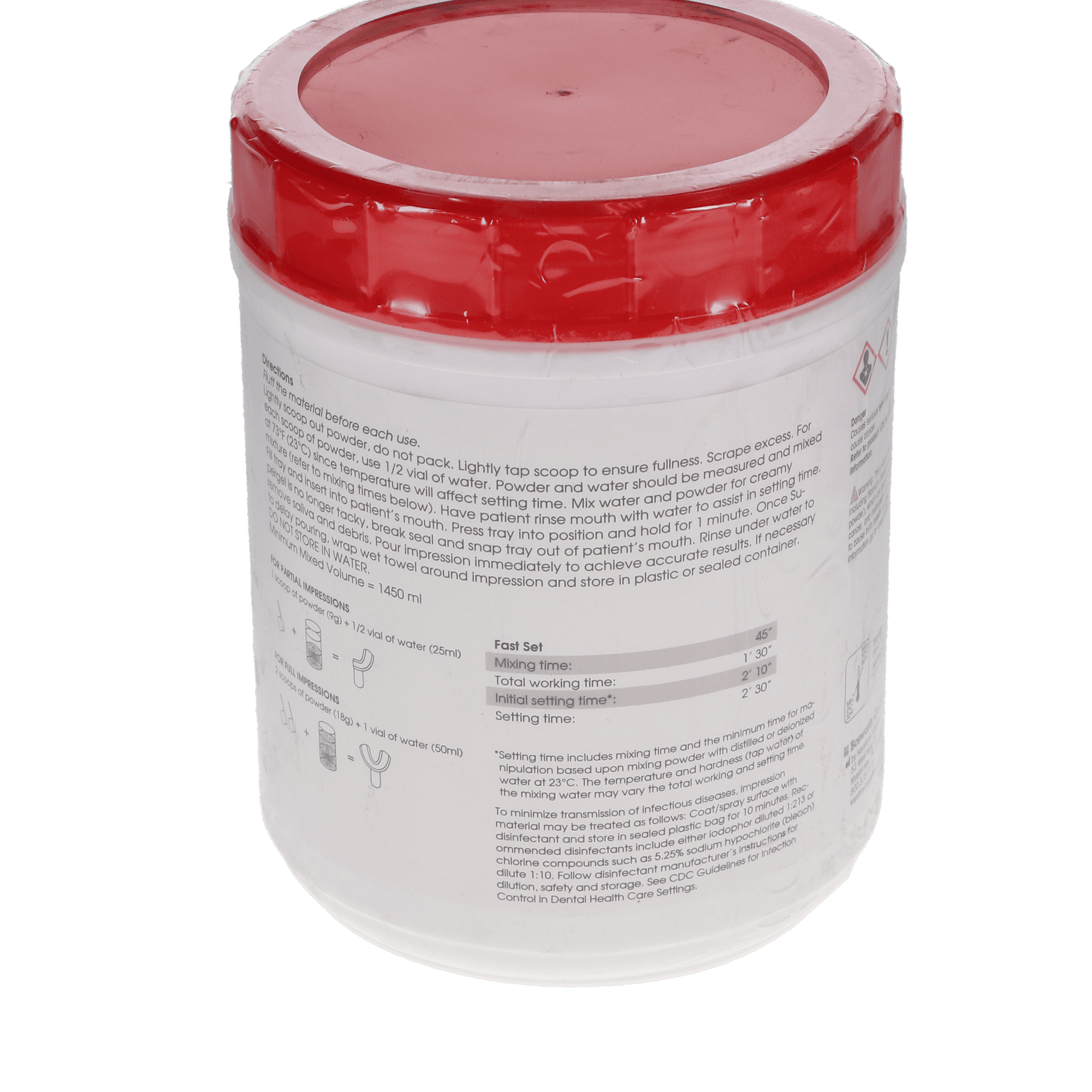 Keystone Supergel Alginate Impression Material, Fast Set, Can, 1 lb, 1/Pk, 921826 thumbnail 2