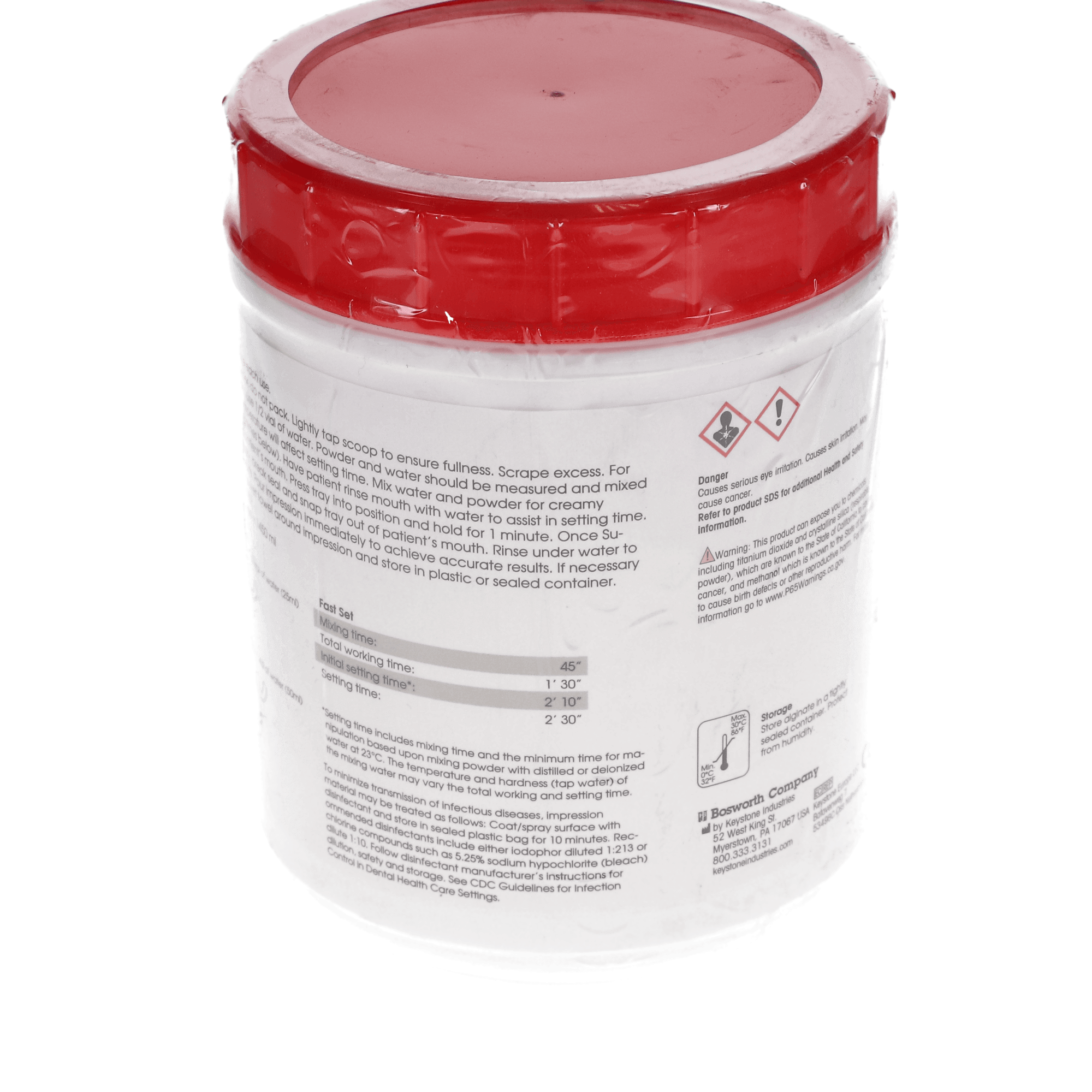 Keystone Supergel Alginate Impression Material, Fast Set, Can, 1 lb, 1/Pk, 921826 thumbnail 3