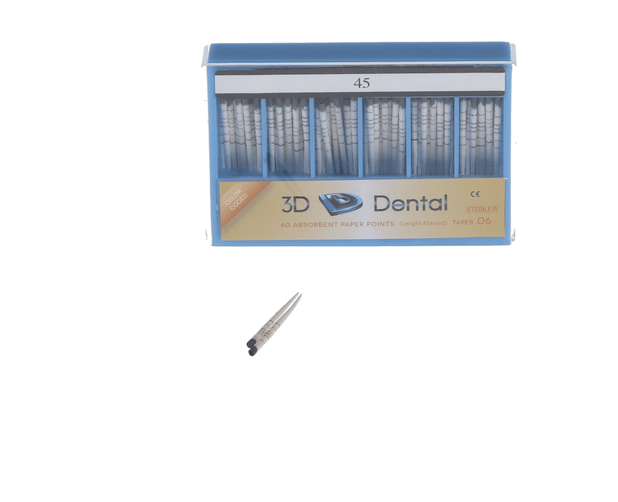 Meta Biomed Absorbent Paper Points, Sterile, 0.06 Taper, Size #45, 60/Pk, EN-PP6T45, 231510-45 thumbnail 3