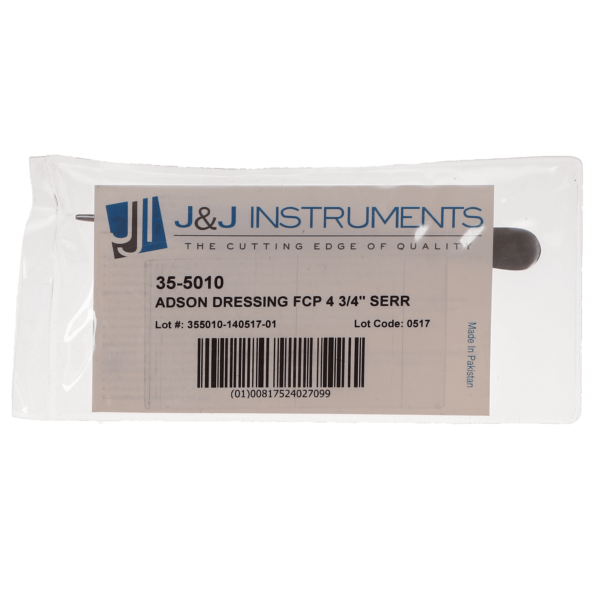 J&J Instruments Adson Dressing Forceps, Serrated, 4.75" (4-3/4"), 35-5010 thumbnail 4