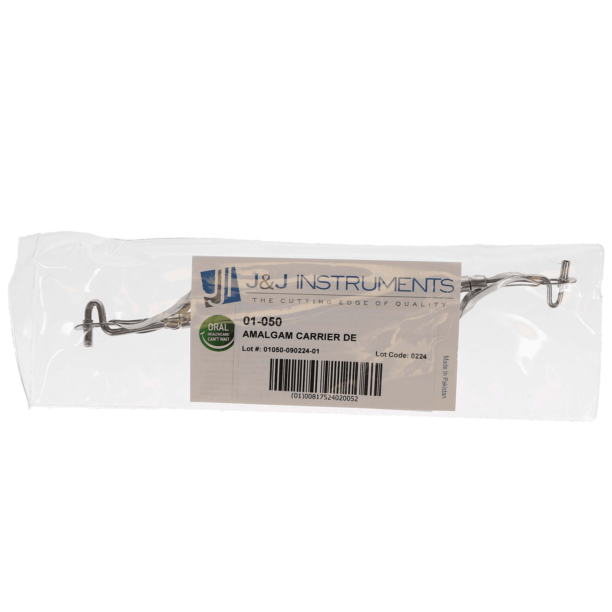 J&J Instruments Amalgam Carrier, Lever-Type, Double-End, Regular/Jumbo Tips, Stainless Steel, 1/Pk, 01-050 thumbnail 3