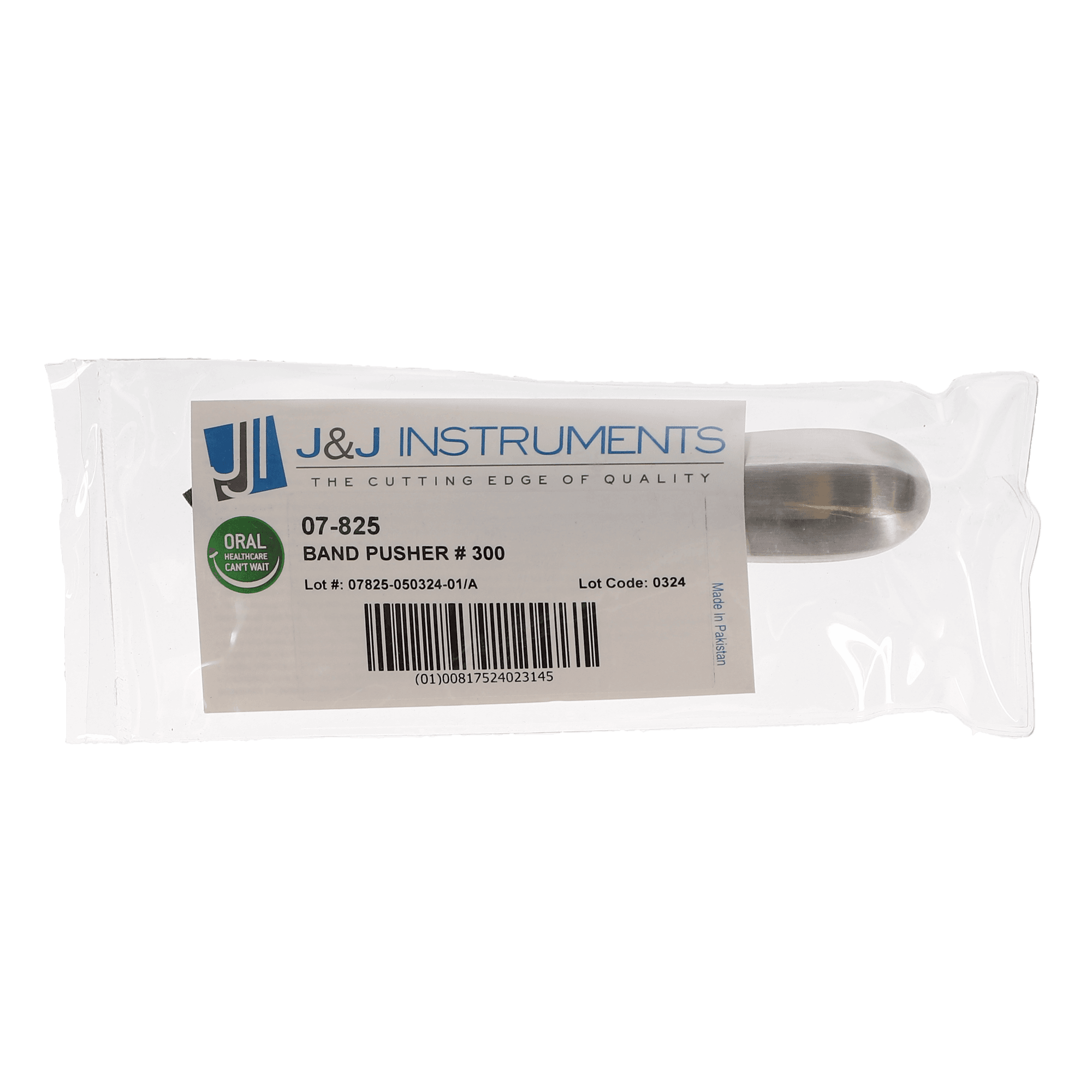J&J Instruments Orthodontic Band Pusher, Single-End, #300, Stainless Steel, Large Handle, 1/Pk, 07-825 thumbnail 4