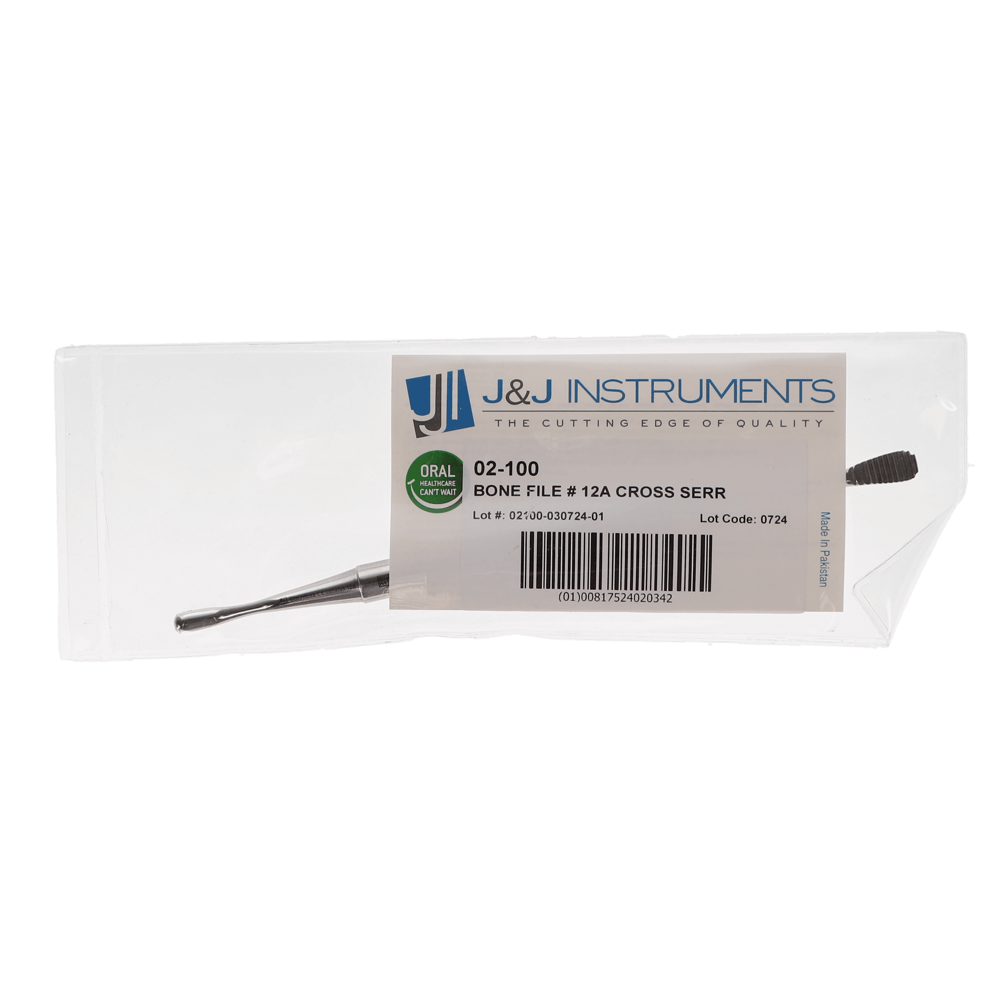 J&J Instruments Bone File #12A Cross-Serrated, 02-100 thumbnail 3