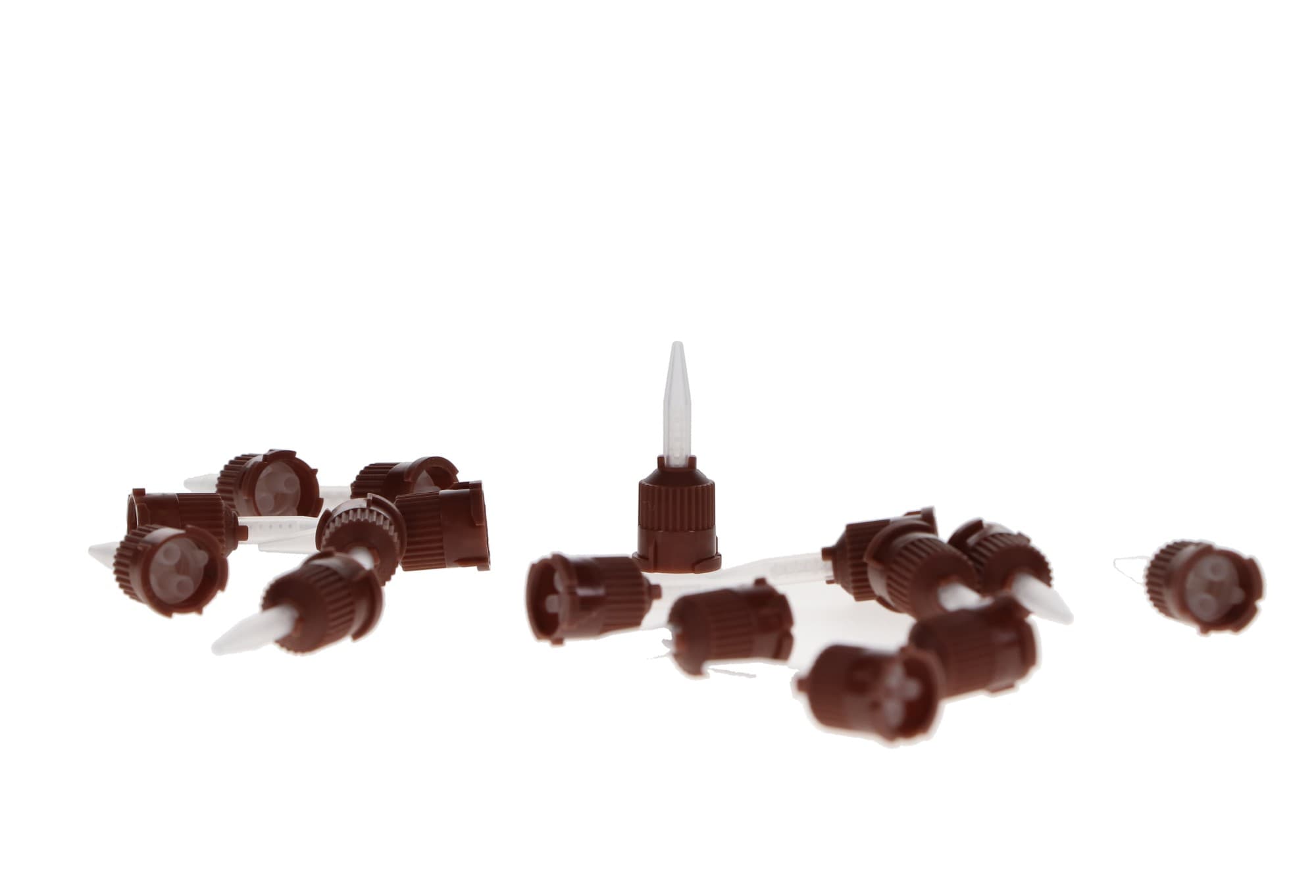 3D Dental Temporary Cement T-Style Mixing Tips, 1:1, Brown, Blunt End, 25/Pk, MTB-T thumbnail 2
