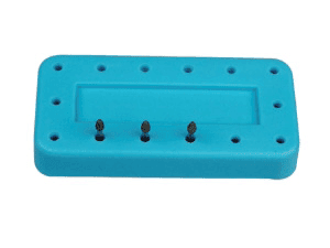 Magnetic Bur Block, 14-Hole, Rectangular, Green, 1/Pk, OR403 - Magnetic Bur Block, 14-Hole, Rectangular, Green, 1/Pk, OR403 - Image 1