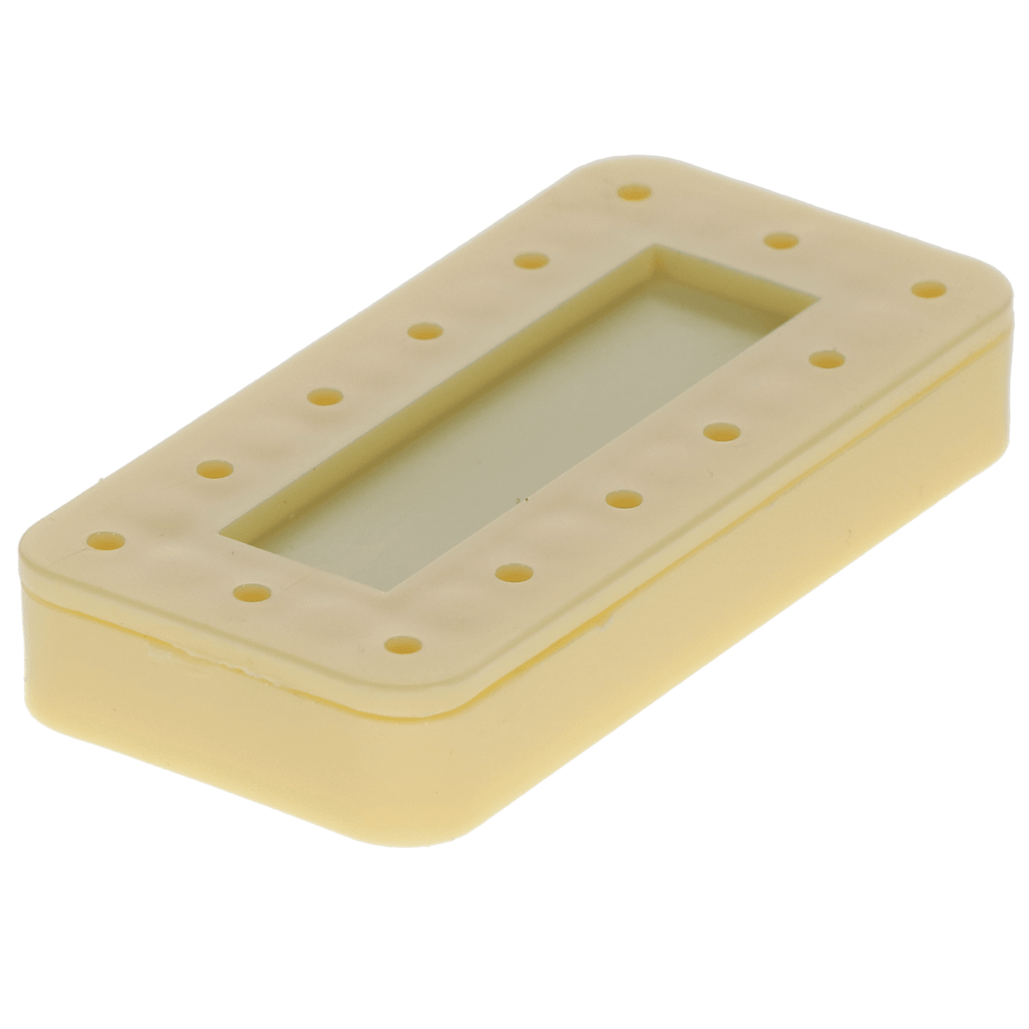 Magnetic Bur Block, 14-Hole, Rectangular, Yellow, 1/Pk, OR402 thumbnail 2