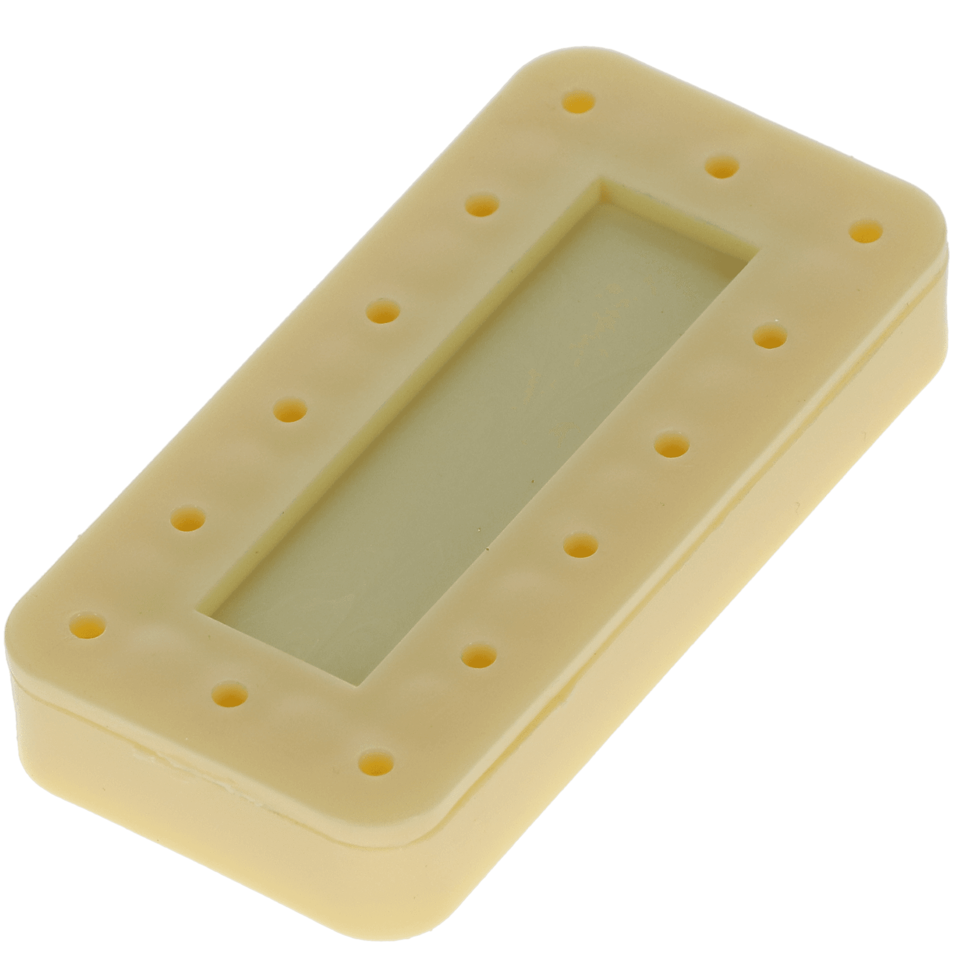 Magnetic Bur Block, 14-Hole, Rectangular, Yellow, 1/Pk, OR402 thumbnail 3