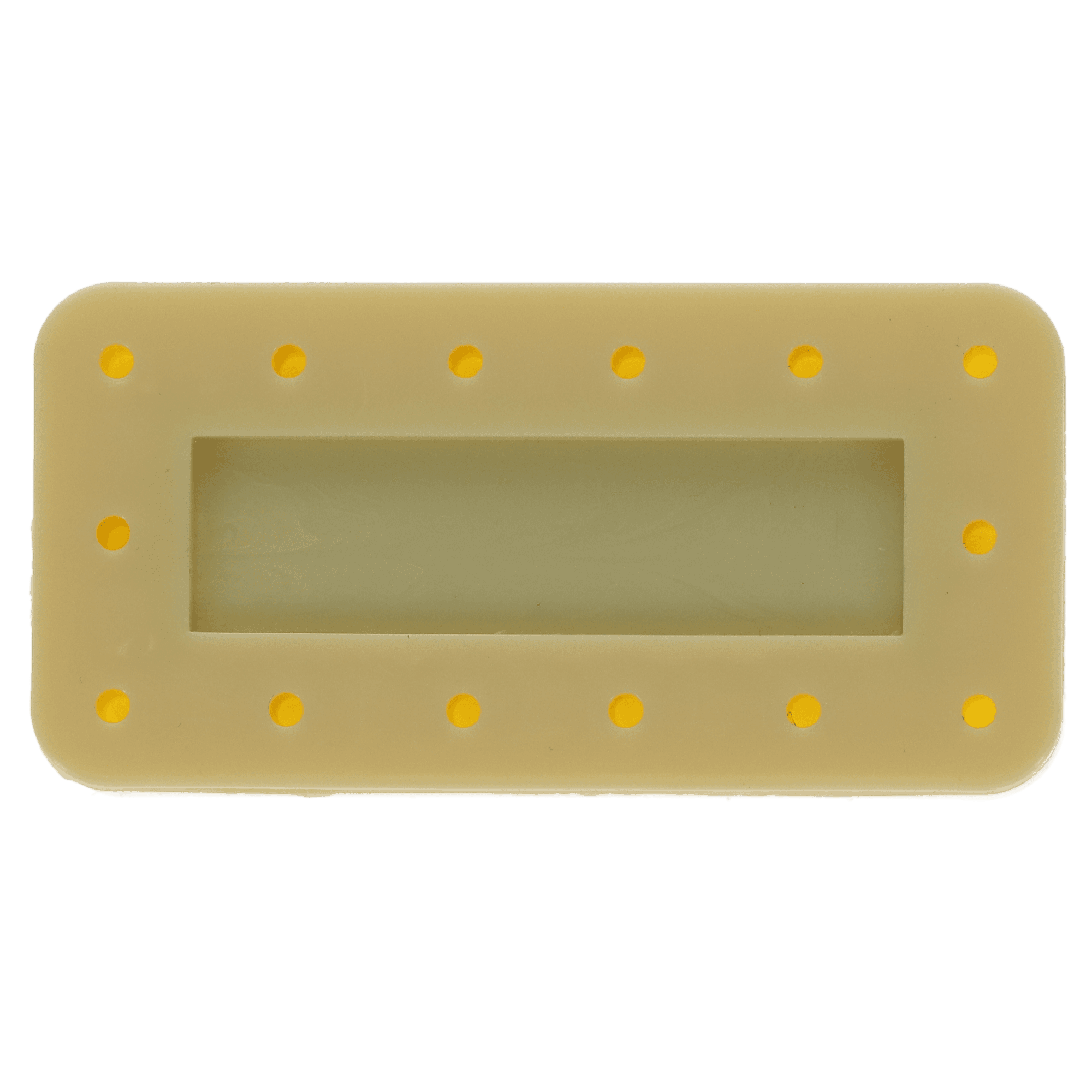 Magnetic Bur Block, 14-Hole, Rectangular, Yellow, 1/Pk, OR402 thumbnail 4
