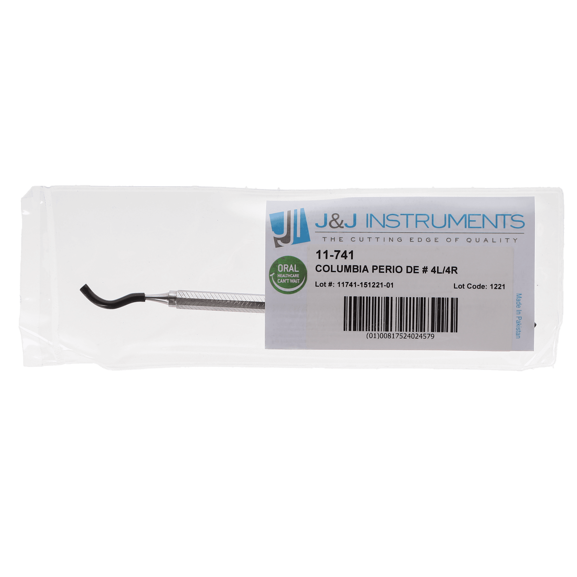 J&J Instruments Columbia Curette #4L/4R, Double-Ended, Solid Handle, 1/Pk, IN11-741 thumbnail 3