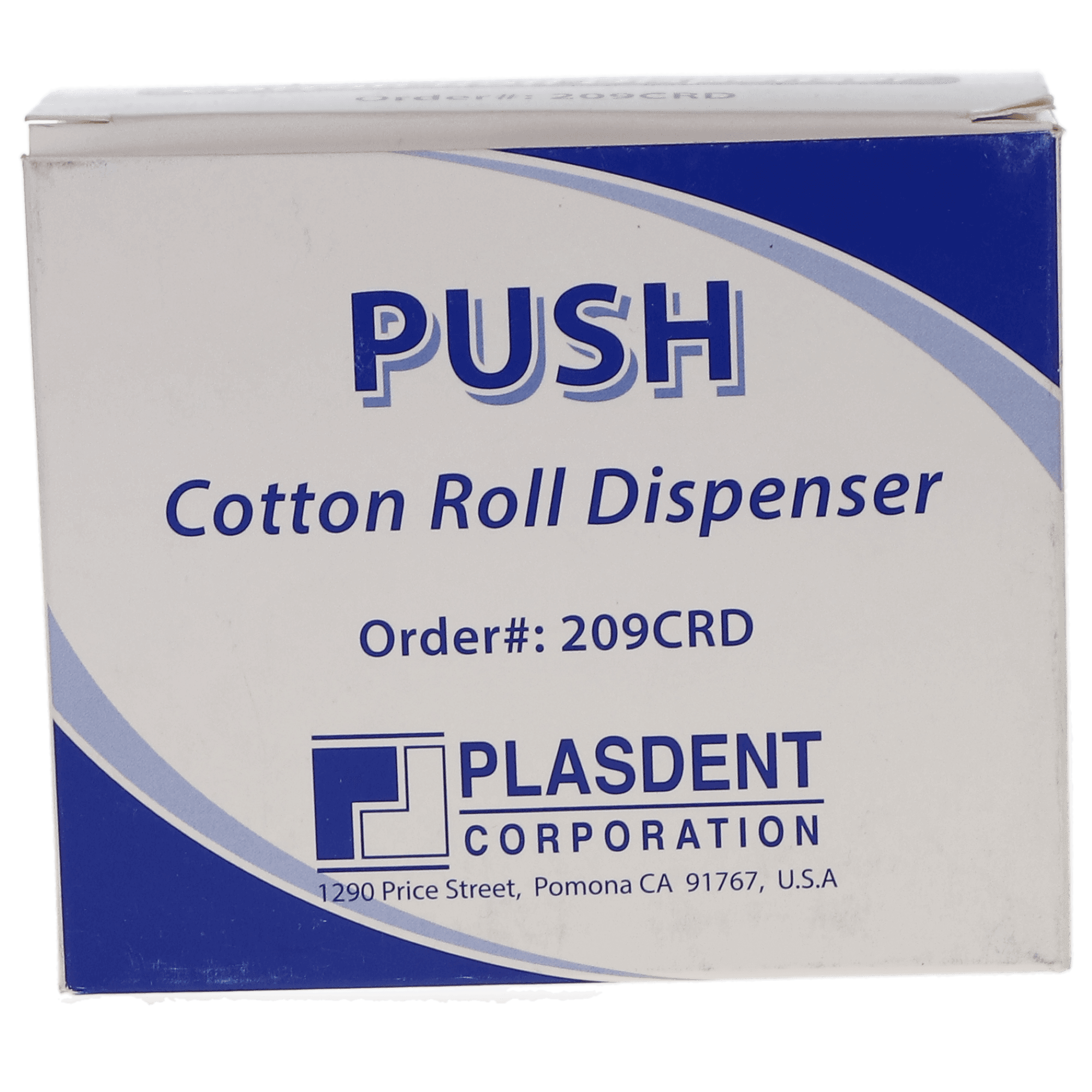Plasdent Push-Style Cotton Roll Dispenser, Blue, 1/Pk, OR215 thumbnail 4
