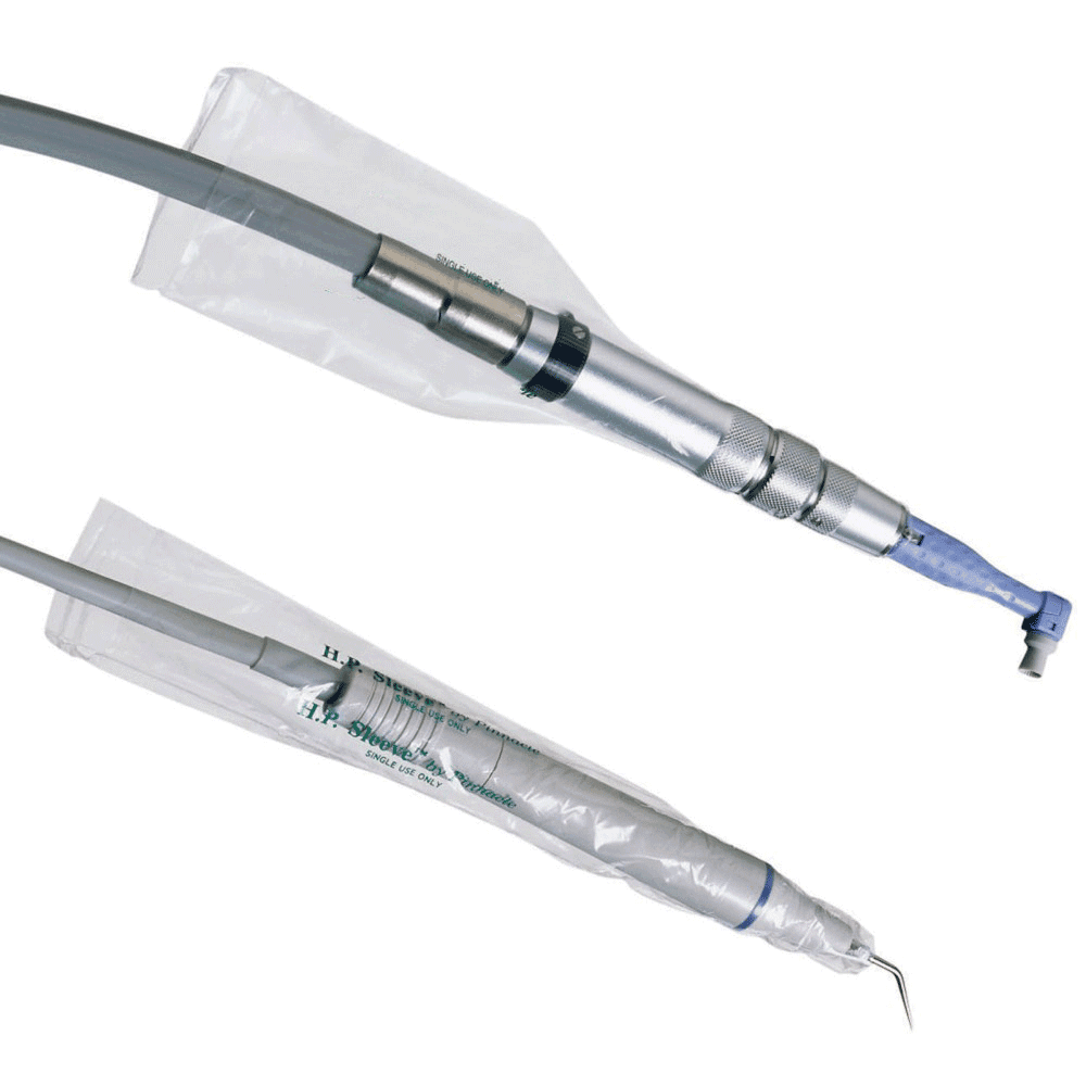 Plasdent Handpiece Sleeve, High-Speed, 1" x 8", Clear, 500/Box, IC770 - Handpiece Sleeve Model 1" x 8" High-Speed 500/Bx, IC770 - Image 1
