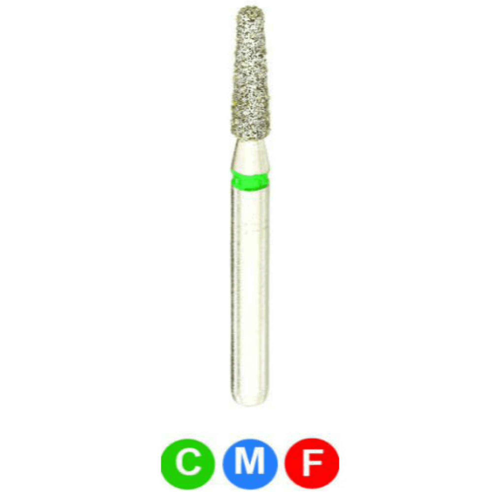 CrossTech Diamond Burs, FG, Modified Flat End Taper, Coarse, Green, 1.6 mm, 846KR-016C, 5/Pk - Diamond Burs, FG, Modified Flat End Taper, Coarse, Green, 1.6 mm, 846KR-016C, 5/Pk, A16RC - Image 1