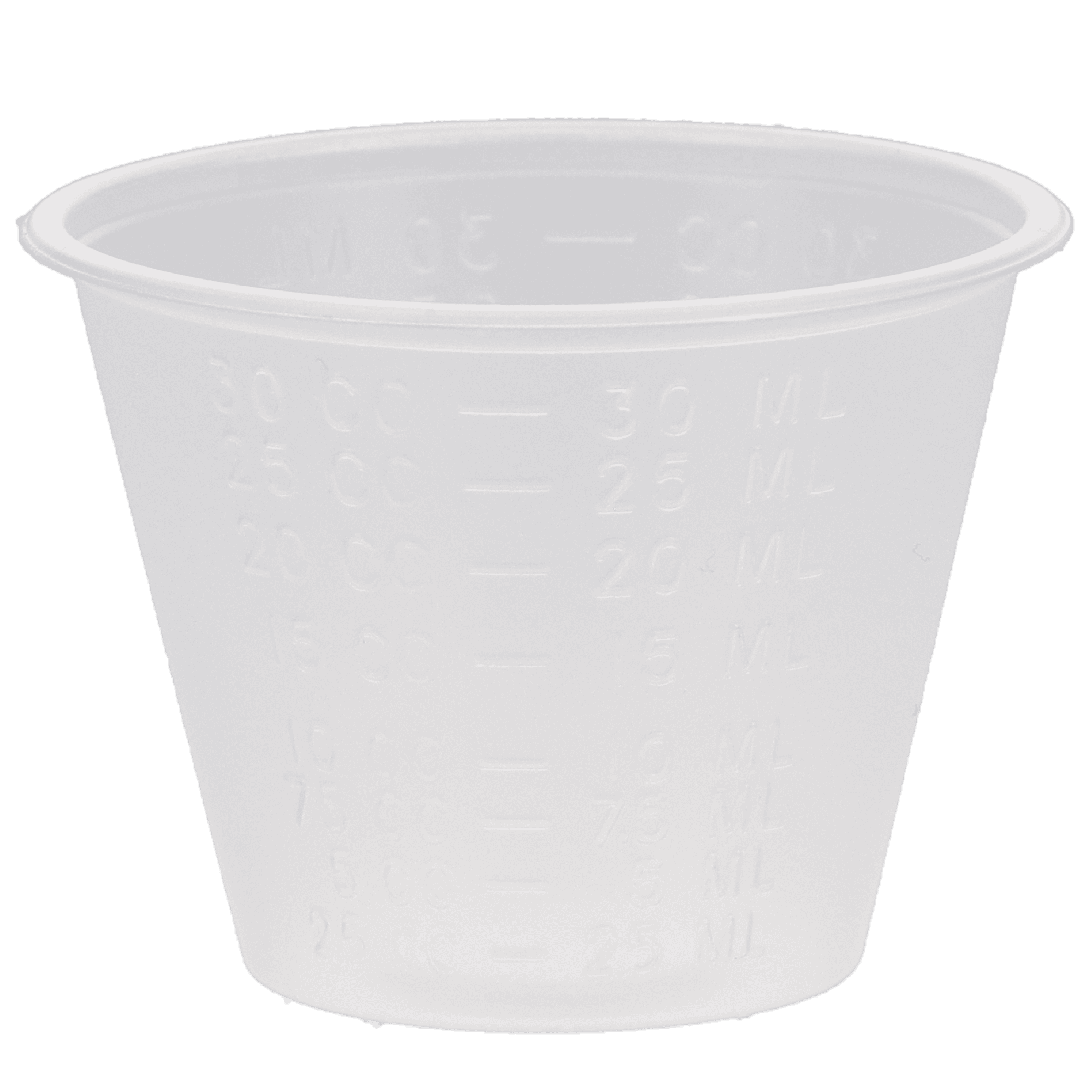 ProAdvantage Plastic Medicine Mixing Cups, Graduated, 1 oz, Clear, 100/Pk, DI330 thumbnail 3