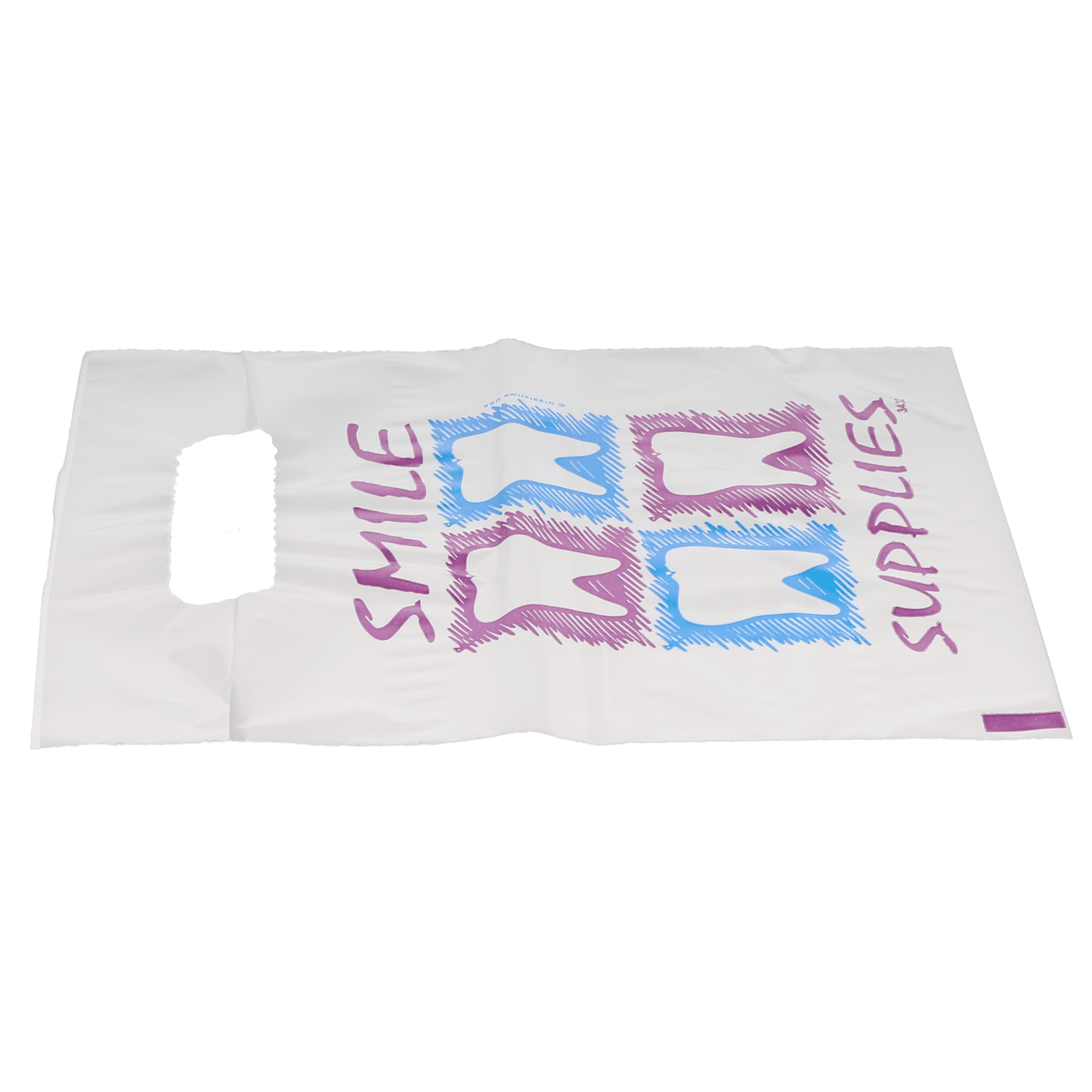Smile Supplies Patient Bags, Small, White, 7.5" x 9", 250/Pk, TY515 thumbnail 2