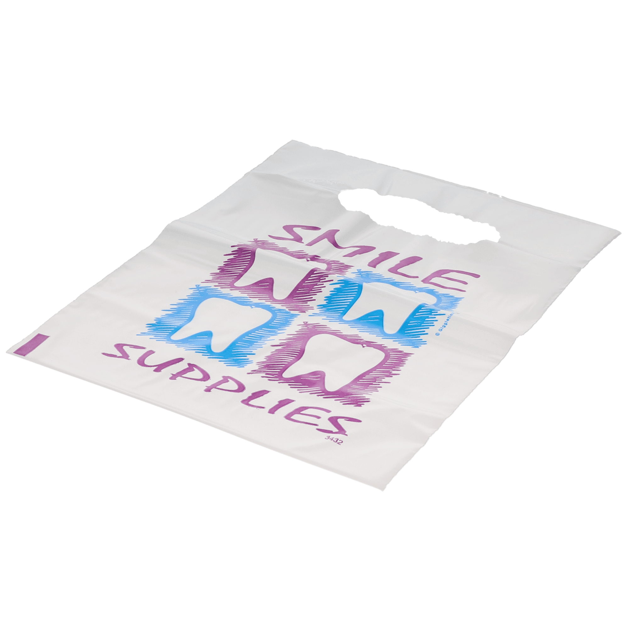 Smile Supplies Patient Bags, Small, White, 7.5" x 9", 250/Pk, TY515 thumbnail 3