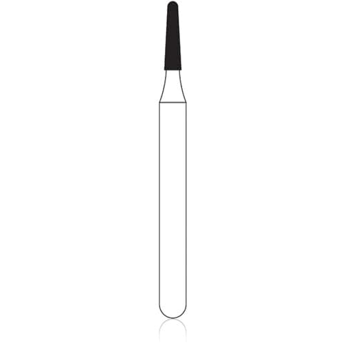 NTI Diamond Bur, FG, Needle, #SF859, 1.0 mm Diameter, 10.0 mm Length, Super Fine, Yellow, 5/Pk, SF859-010 thumbnail 2