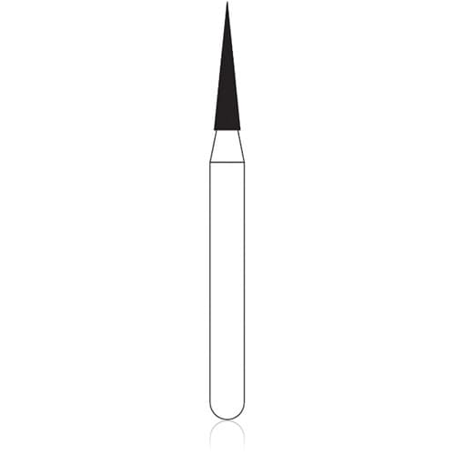 NTI Diamond Burs, FG, Flame, # UF862, 1.2 mm, Ultra Fine, White, 5/Pk, UF862-012 thumbnail 2
