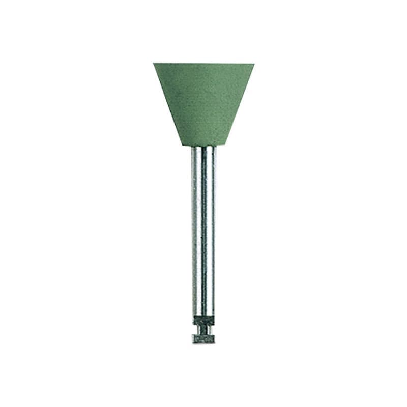 NTI Silicone Polisher, Green, Inverted Cone #85, RA (Right Angle) Latch Shank, High Shine for Alloys/Amalgam/Composites, 10/Pk, P0134-045 thumbnail 3