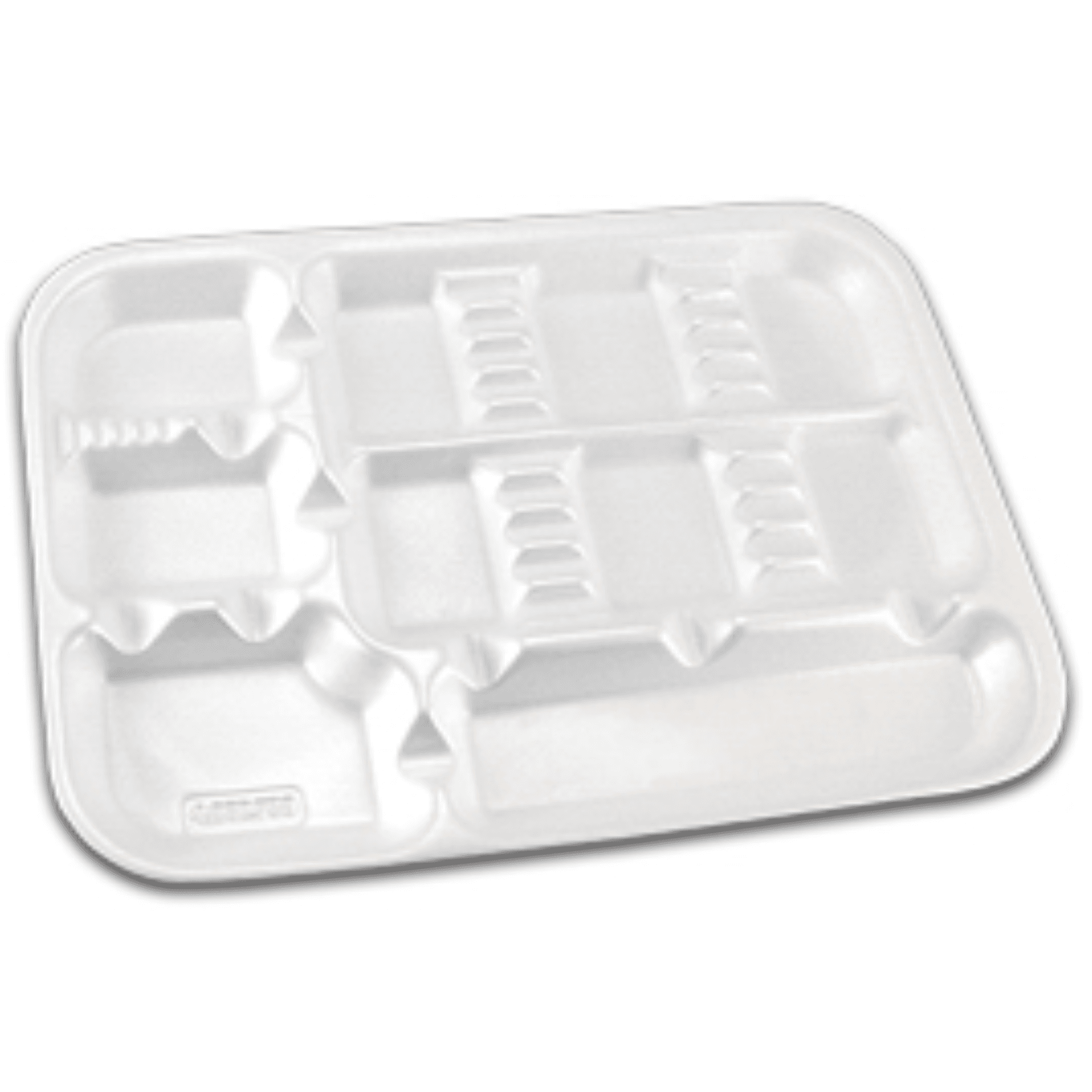 Portray Disposable Set Up Tray with Divider, White, 200/Case, DT-OOW - Portray Disposable Set Up Tray Divider/White 200/Ca, DT-OOW - Image 1