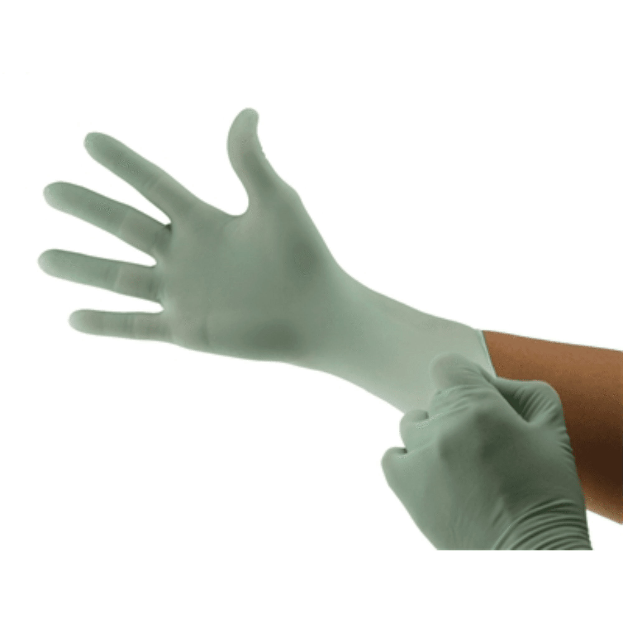 BeeSure Latex Powder-Free Exam Gloves, Extra Small, Green, Citrus-Mint Scent, 100/Box, 2835 thumbnail 2