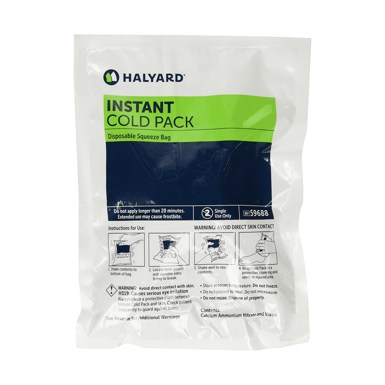 Instant Cold Packs, 6.25" x 8.5", Large, 24/Pk, 59688 - Instant Cold Packs, 6.25" x 8.5", Large, 24/Pk, 59688 - Image 1