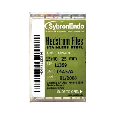 Kerr SybronEndo Hedstrom Files, Stainless Steel, 21 mm, #60, Blue, 6/Pk, 12793 - Sybron Endo, Hedstrom Files, Stainless Steel, 21 mm, # 60, Blue, 6/Pk, 12793 - Image 1