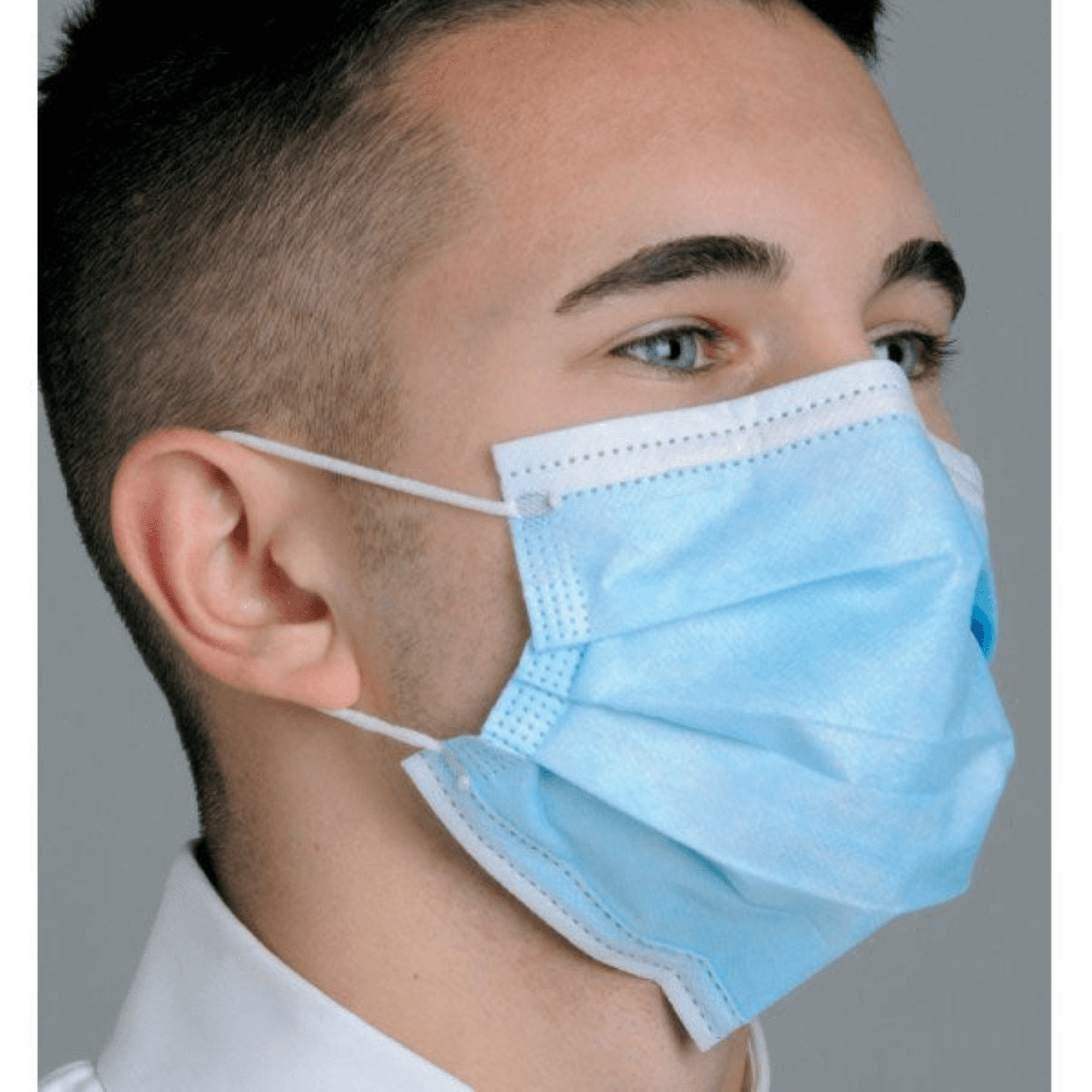 Defend Pleated Dual-Fit Earloop Face Mask, Level 1, Blue, 50/Pk, MK7100 - Defend Pleated Dual-Fit Earloop Face Mask, Level 1, Blue, 50/Pk, MK7100 - Image 1