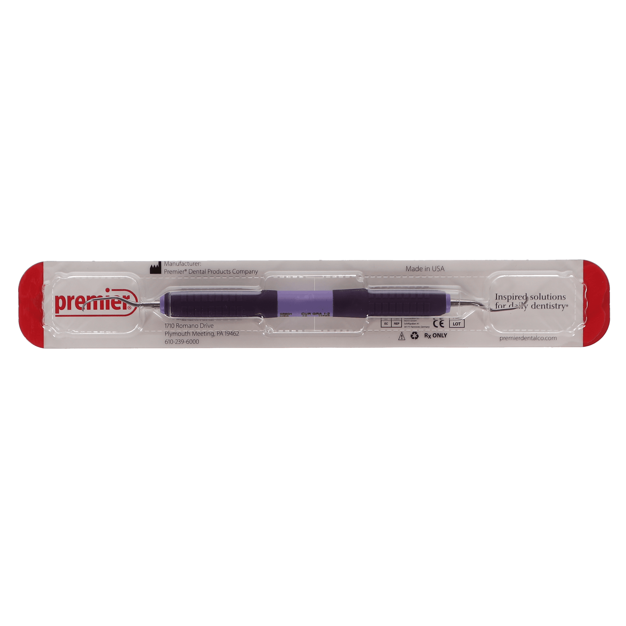 Big Easy Ultralite Gracey Curette, Double-Ended, 1/2, Purple, 1/Pk, 05601 thumbnail 4