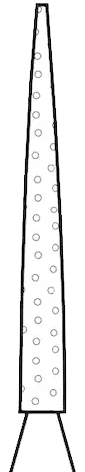 Two Striper ShortCut Diamond Bur, FGSS, Flame, #261.8S, Coarse, Green, 1.1 mm, 5/Pk, 2015925 thumbnail 2