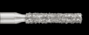 Piranha Diamond Single-Use Burs, FG, Flat End Cylinder, #837-014, 1.4 mm, Medium Grit, Blue, 25/Pk, 837-014M thumbnail 2