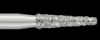 Piranha Diamond Single-Use Burs, FG, Flat End Taper, #846-016, 1.6 mm, Medium Grit, Blue, 25/Pk, 846-016M - Piranha Diamond Single-Use Burs, FG, Flat End Taper, # 846-016, 1.6 mm, Medium, Blue, 25/Pk, 846-016M - Image 1