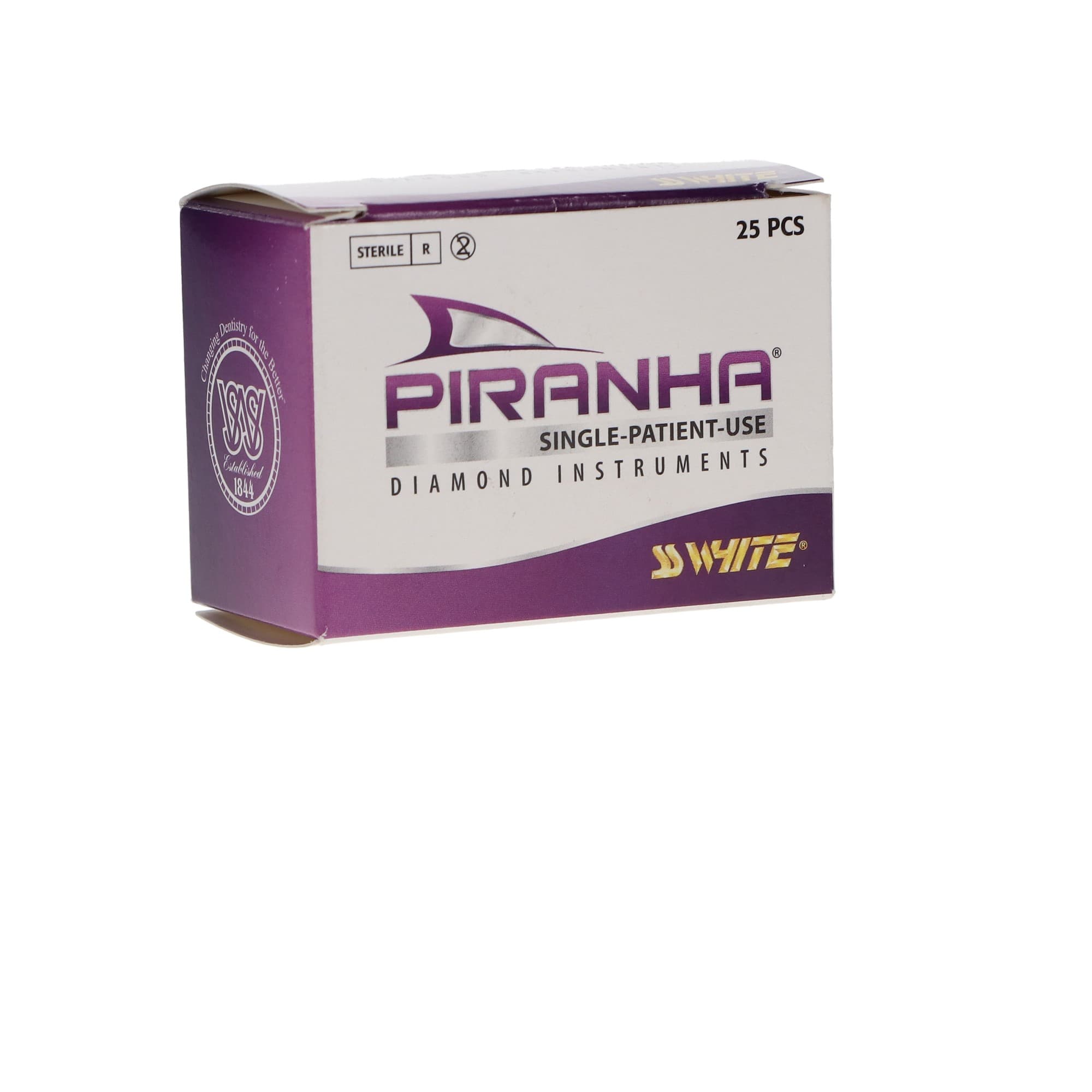 Piranha Diamond Single-Use Burs, FG, Beveled Cylinder, # 885-012, 1.2 mm, Medium, Blue, 25/Pk, 885-012M thumbnail 5