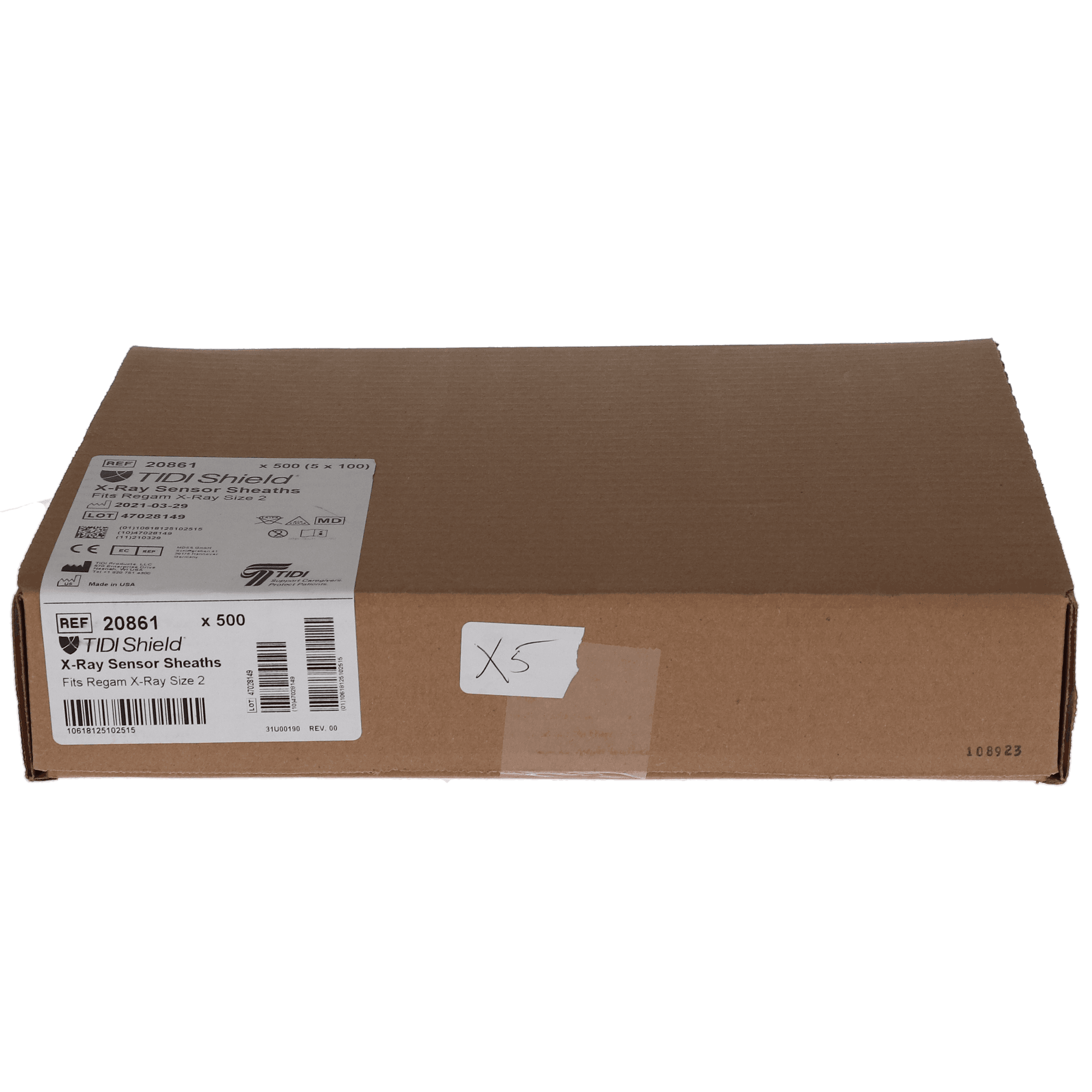 Tidi Custom Digital X-ray Sensor Sheaths for Regam, Size 2, 500/Pk, 20861 thumbnail 4
