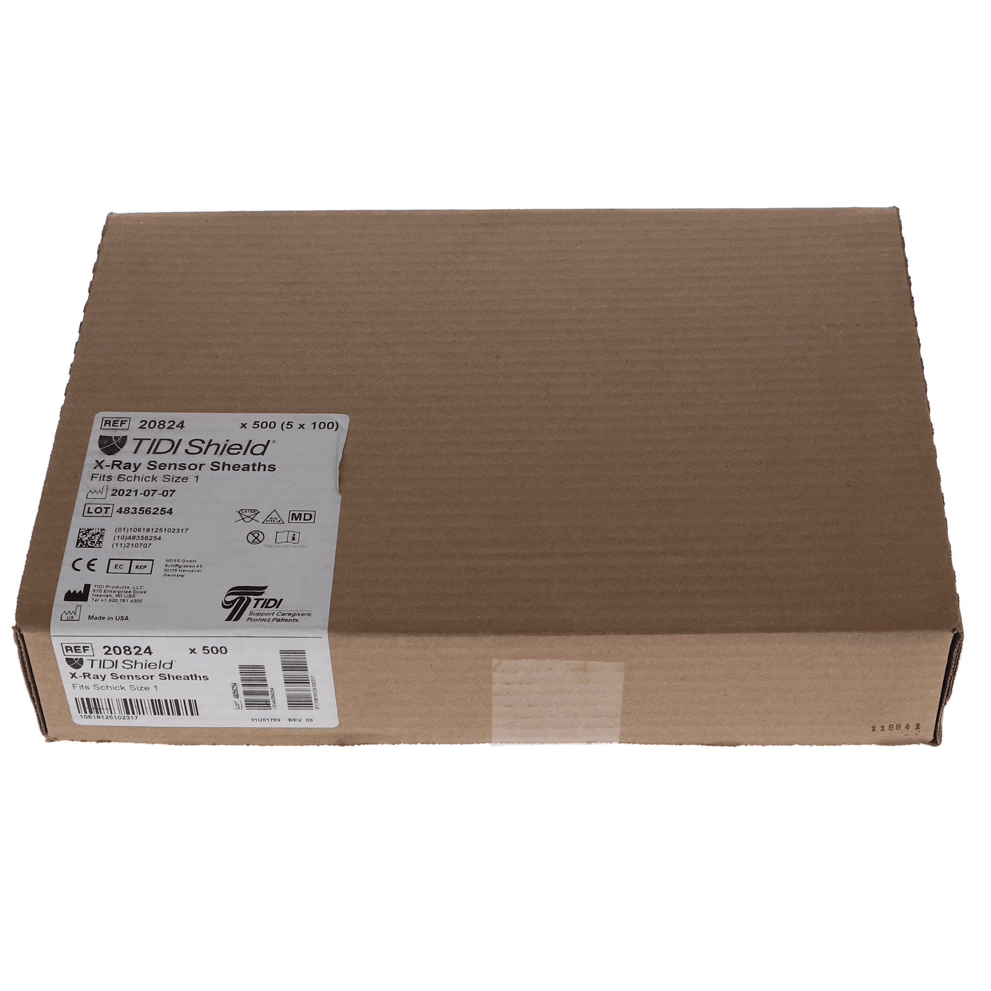 TIDIShield Custom Digital X-Ray Sensor Sheaths for Schick, Size 1, Latex-Free, 500/Box, 20824 thumbnail 4