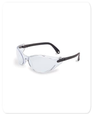 Hager Worldwide Bandido Frameless Safety Glasses, Blue Frame, Clear Lens - Bandido  Frameless Blue Frame - Image 1