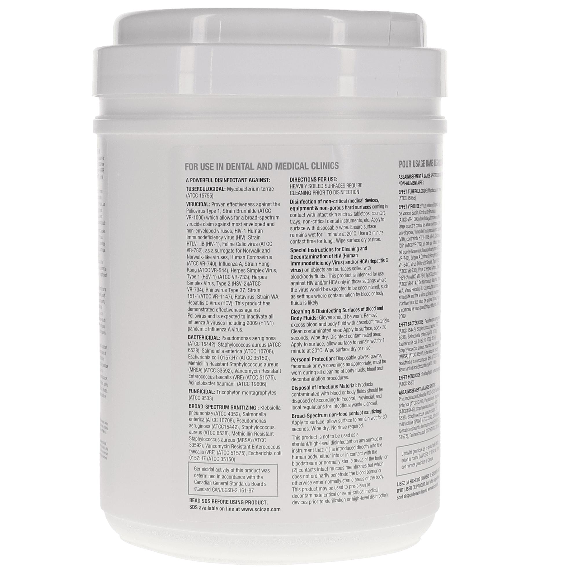 Optim 33TB Disinfectant Wipes, Unscented, 160/Pack, SCI33W12 thumbnail 3