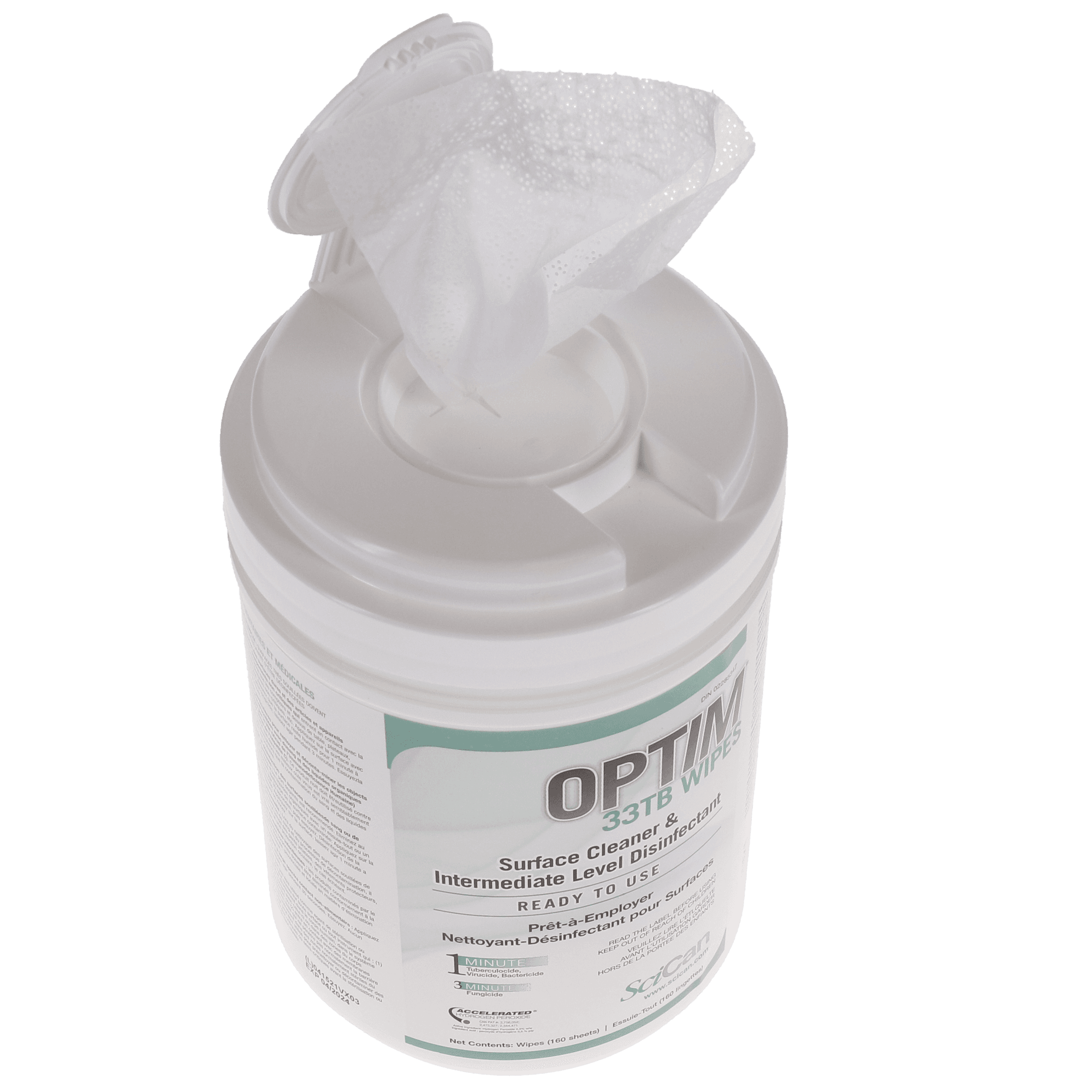 Optim 33TB Disinfectant Wipes, Unscented, 160/Pack, SCI33W12 thumbnail 4