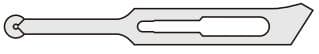 Feather Microsurgical Blade #370, Round Edge, 0.38 mm Thickness, 3.0 mm Diameter, 10/Box, 27-07960007 - Feather Microsurgical Blade, # 370, 10/Box, 27-07960007 - Image 1