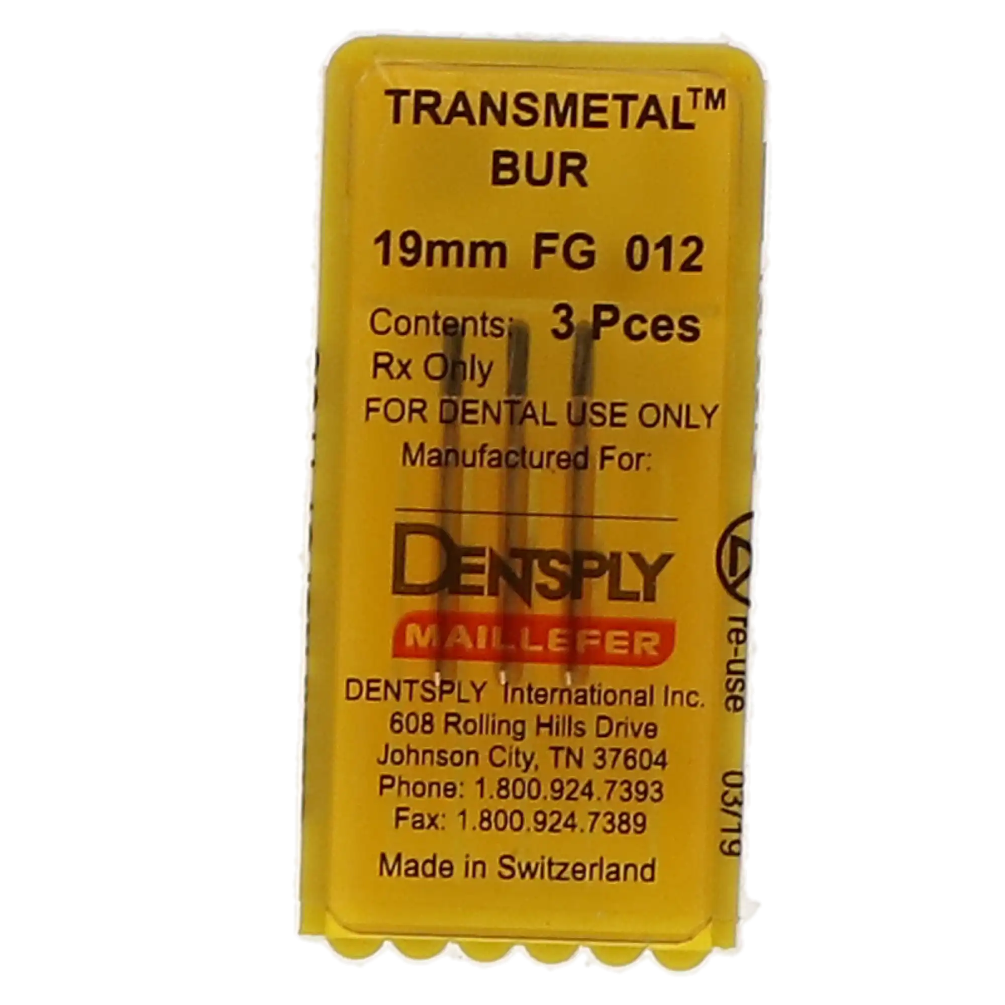 Transmetal Carbide Cutting Bur, FG, Cross Cut, 19 mm, 3/Pk, 671798 thumbnail 5