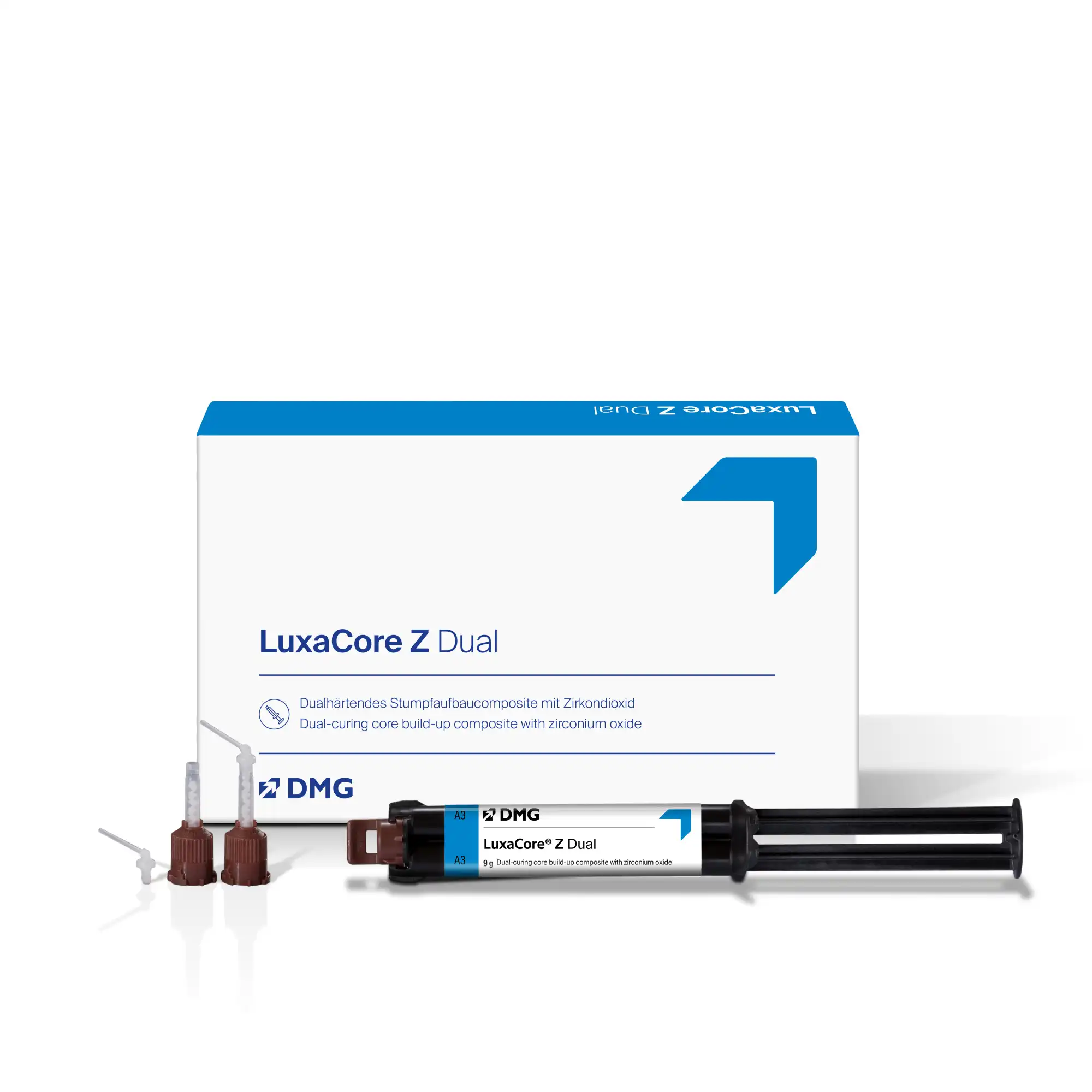 LuxaCore Z-Dual Smartmix Core Build-Up Material, Automix Syringe Kit, 9 g, Light Opaque, 2/Pk, 213336 thumbnail 11