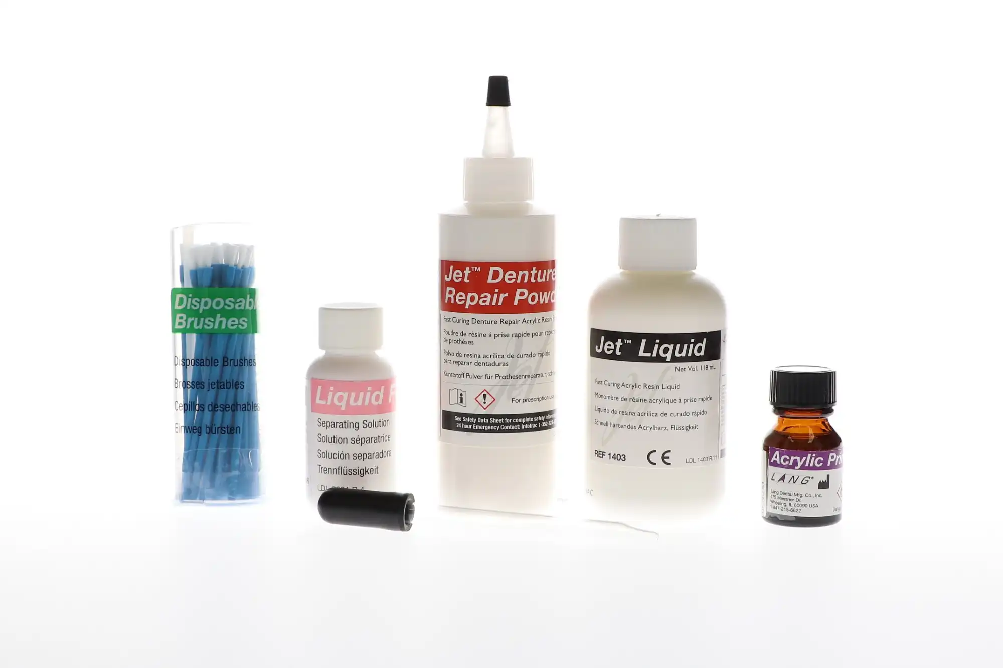 Lang Dental Jet Denture Repair Acrylic Professional Package, Clear, 1223-CLR thumbnail 14