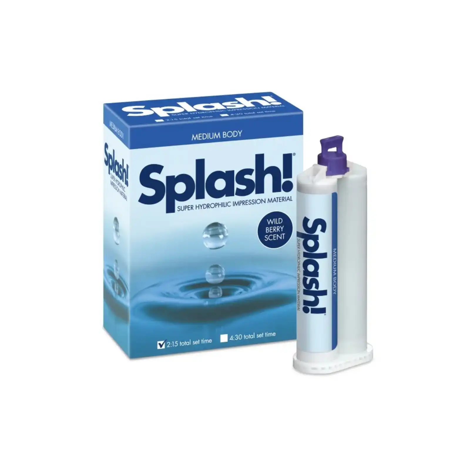 Splash! VPS Impression Material, Monophase/Medium Body, Half-Time Set, 48 ml Cartridges, Wild Berry, 20/Box, SPD1593 thumbnail 5