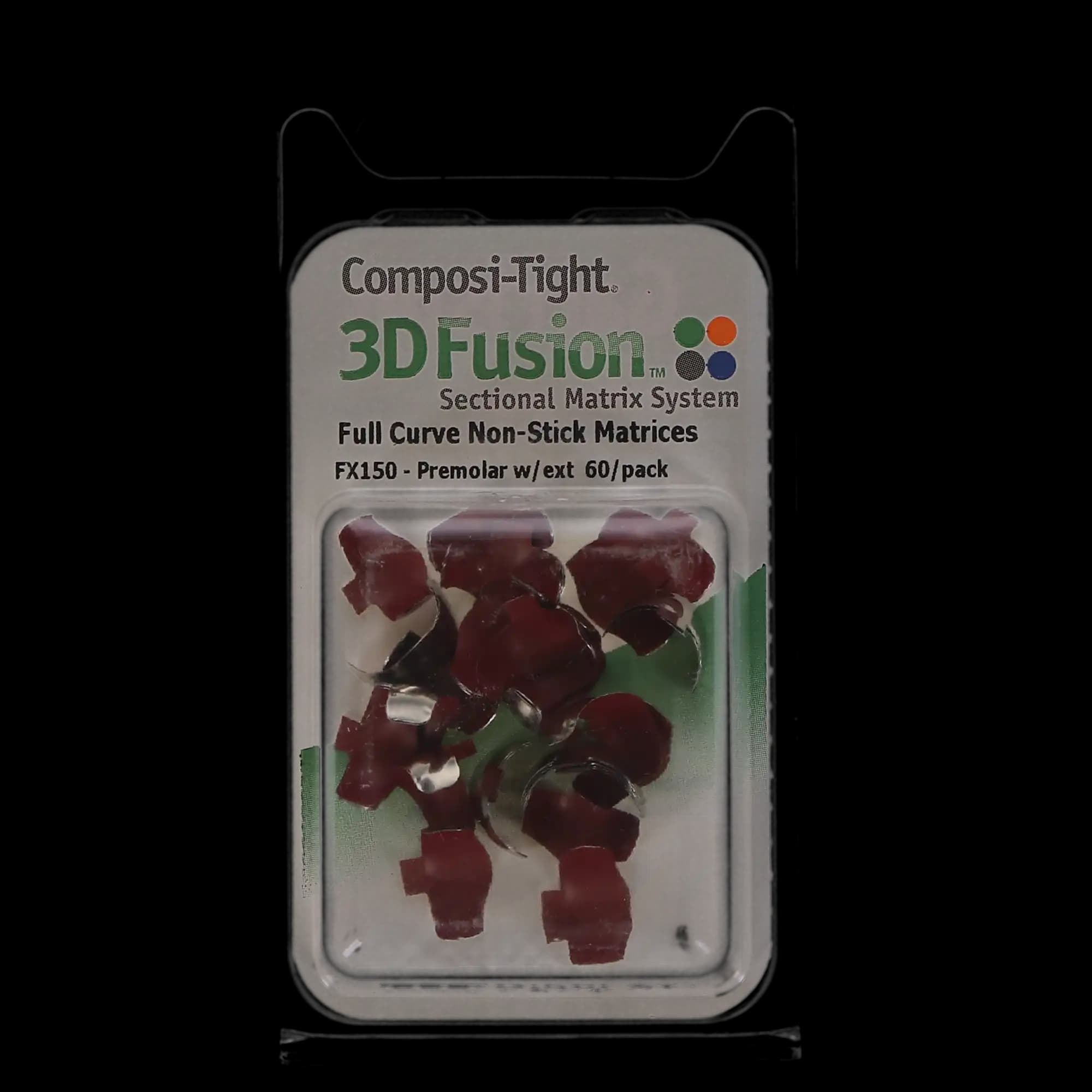 Composi-Tight 3D Fusion Full Curve Bicuspid Matrices with Extension, Red, 60/Pk, FX150 thumbnail 8