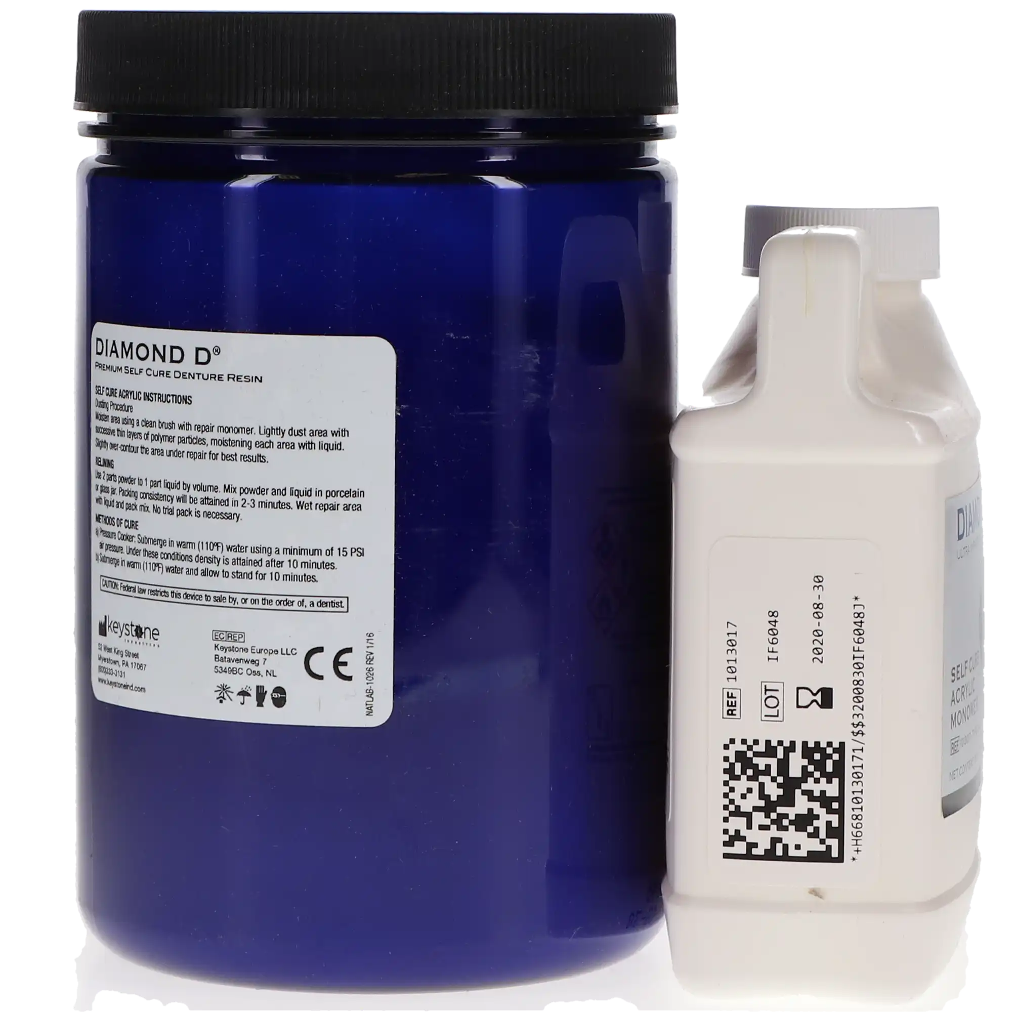 Diamond D Ultra Impact Acrylic, Self-Cure, Powder/Liquid Kit, Light Reddish Pink, 1 lb Powder & 8 oz Liquid, 1/Pk, 1013075 thumbnail 11
