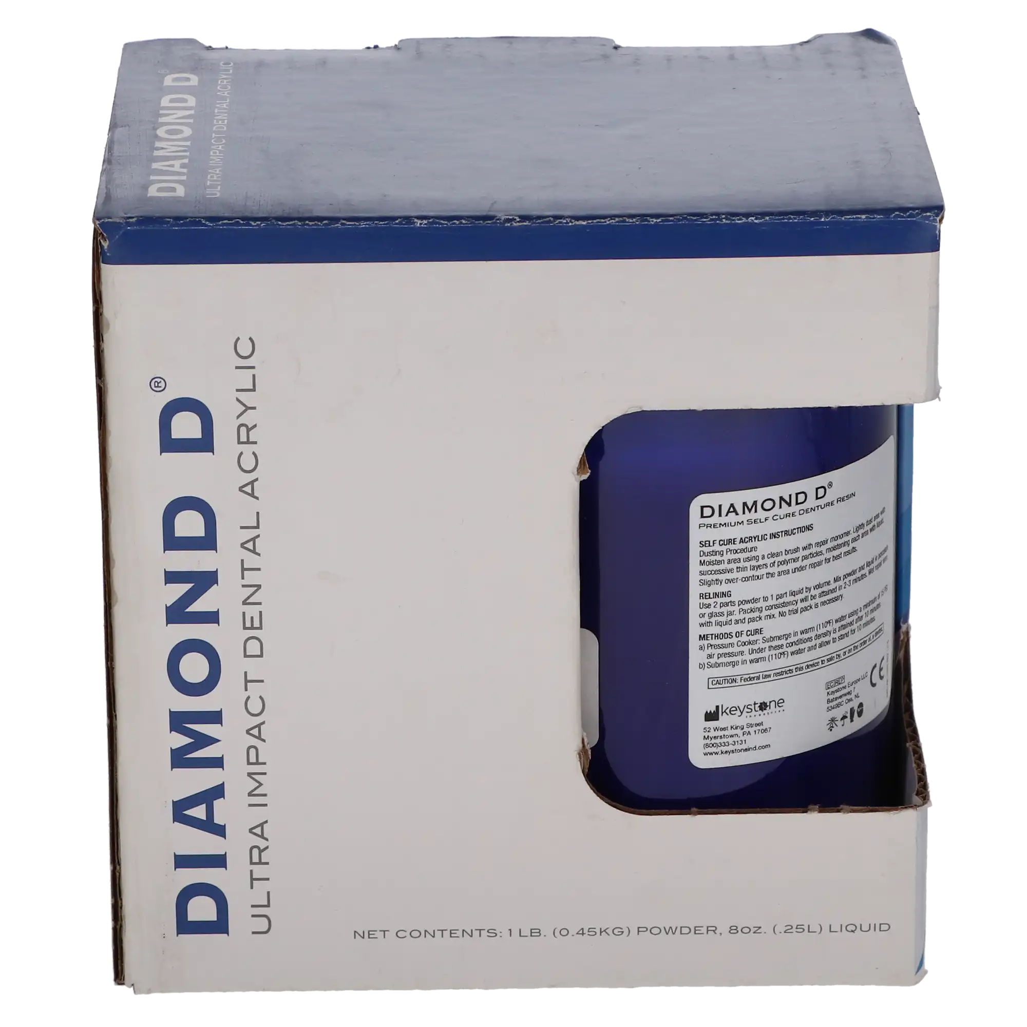 Diamond D Ultra Impact Acrylic, Self-Cure, Powder/Liquid Kit, Light Reddish Pink, 1 lb Powder & 8 oz Liquid, 1/Pk, 1013075 thumbnail 12