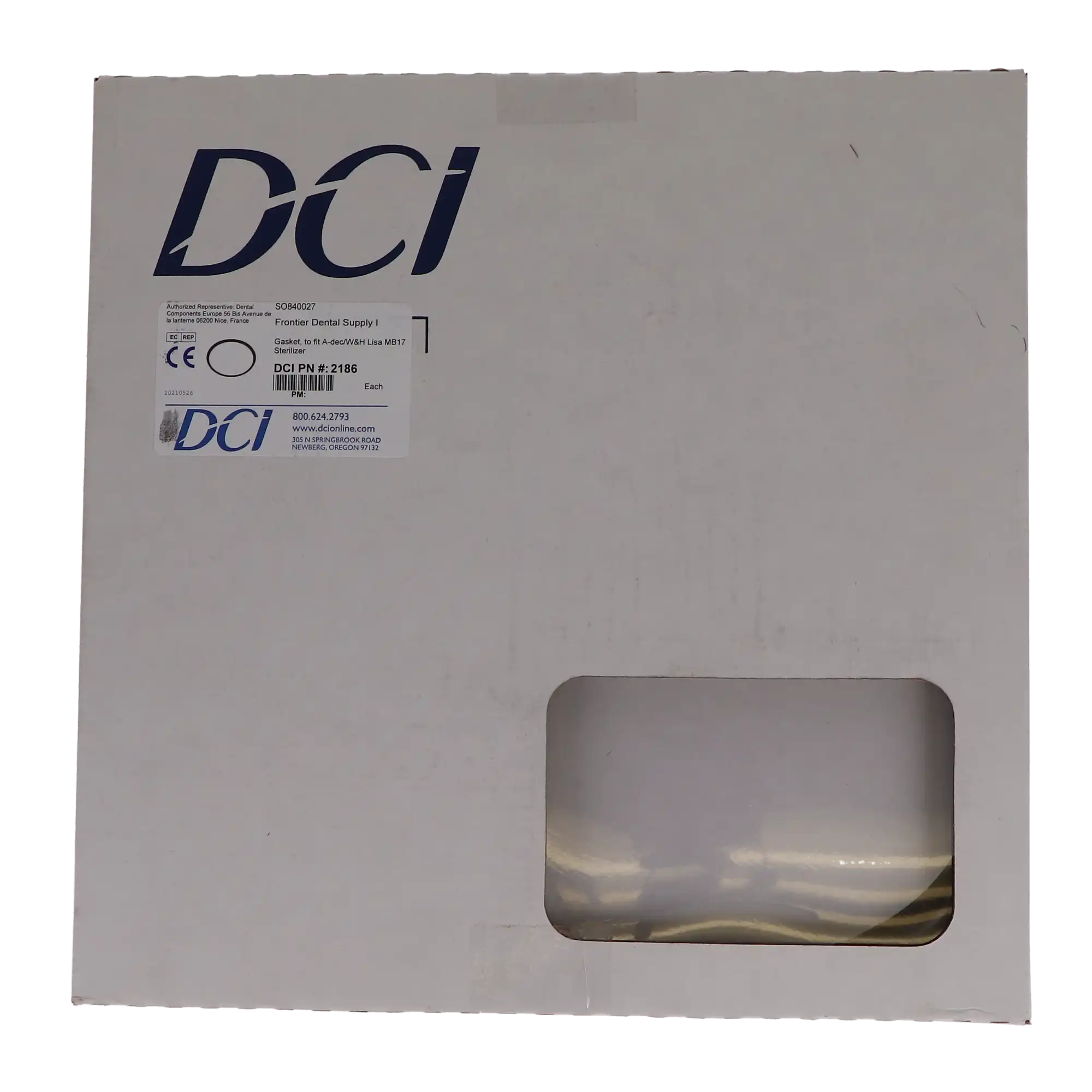 DCI International Sterilizer Gasket for A-dec/W&H Lisa MB17, 1/Pk, PN 2186 thumbnail 4