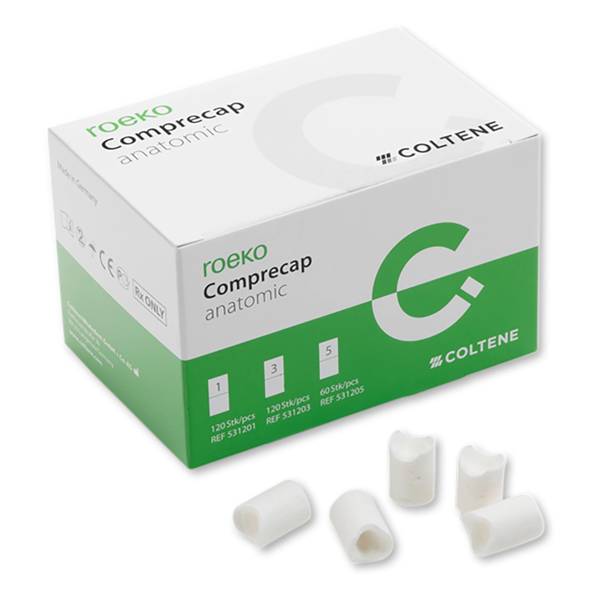 Roeko Comprecap Anatomic Compression Caps, Size 3 Medium (10 mm), 120/Pack, 531203 thumbnail 2